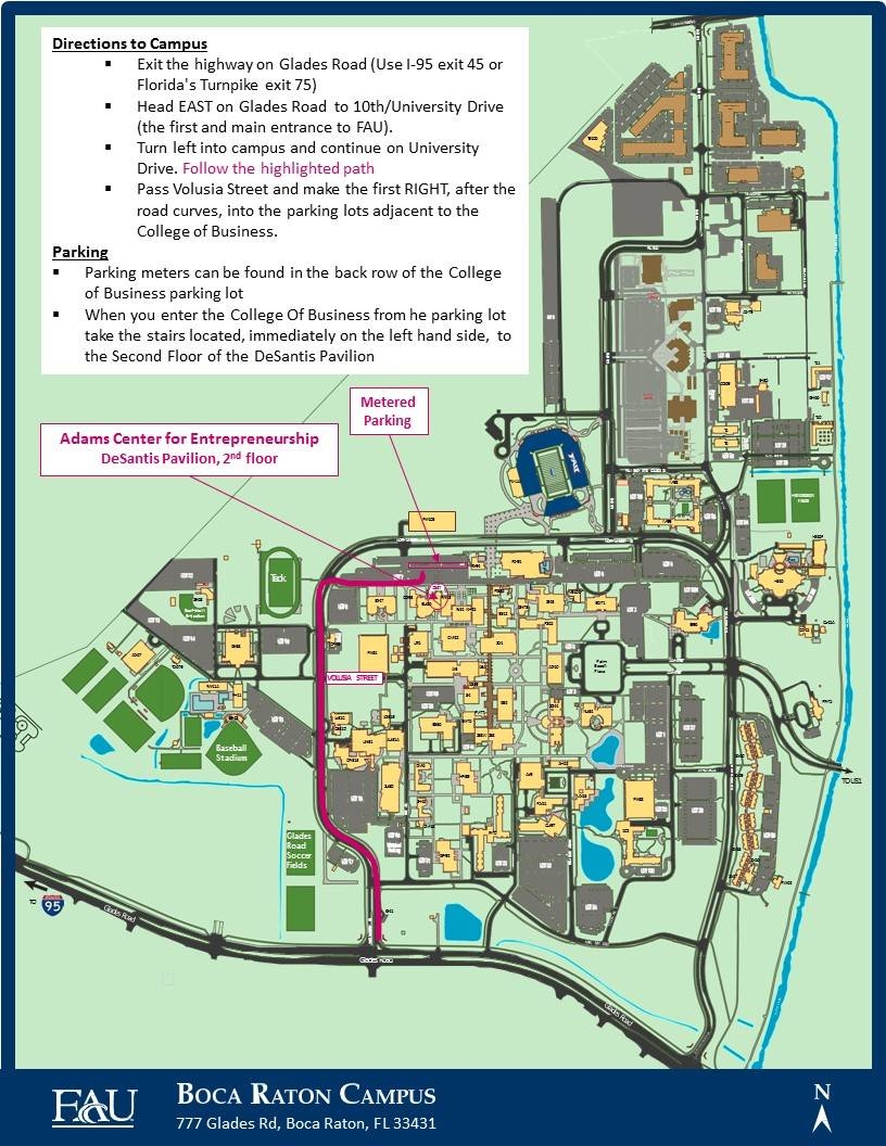 Directions Adams Center For Entrepreneurship FAU Business