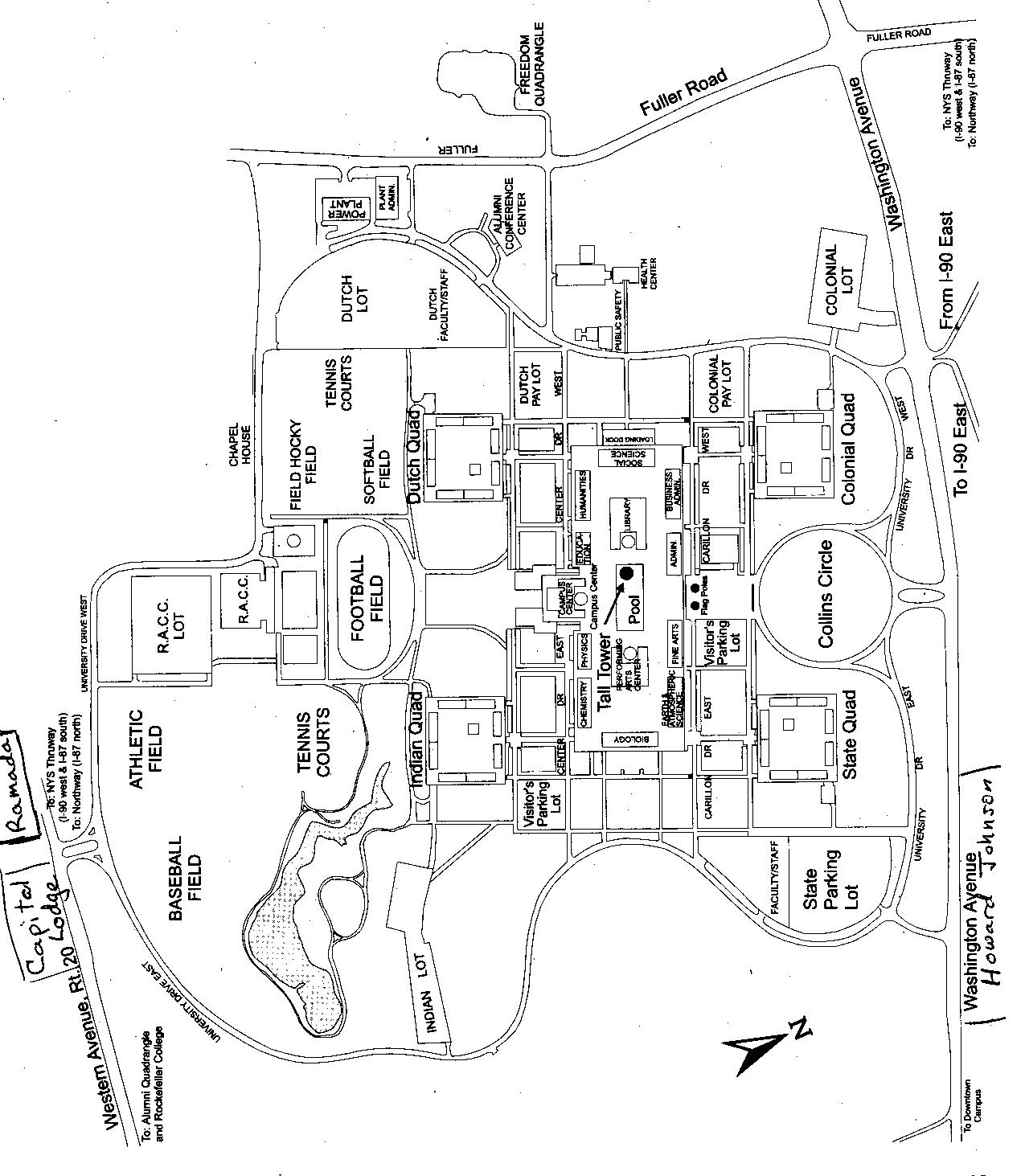 Directions And Campus Map For NYJM Conference At The University At Albany Directions And Campus Map For NYJM Conference At The University At Albany