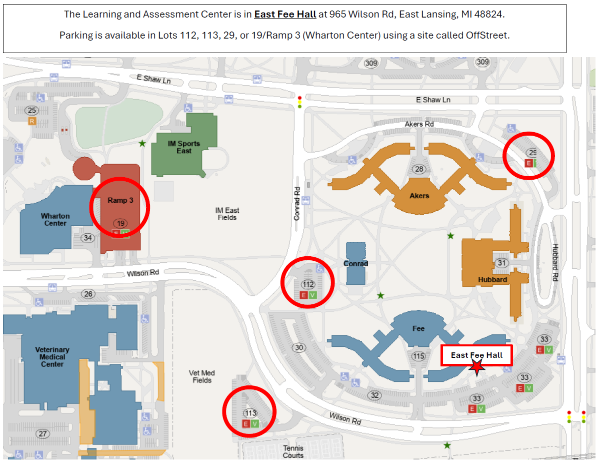 Directions And Parking Learning And Assessment Center Michigan State University Directions And Parking Learning And Assessment Center Michigan State University
