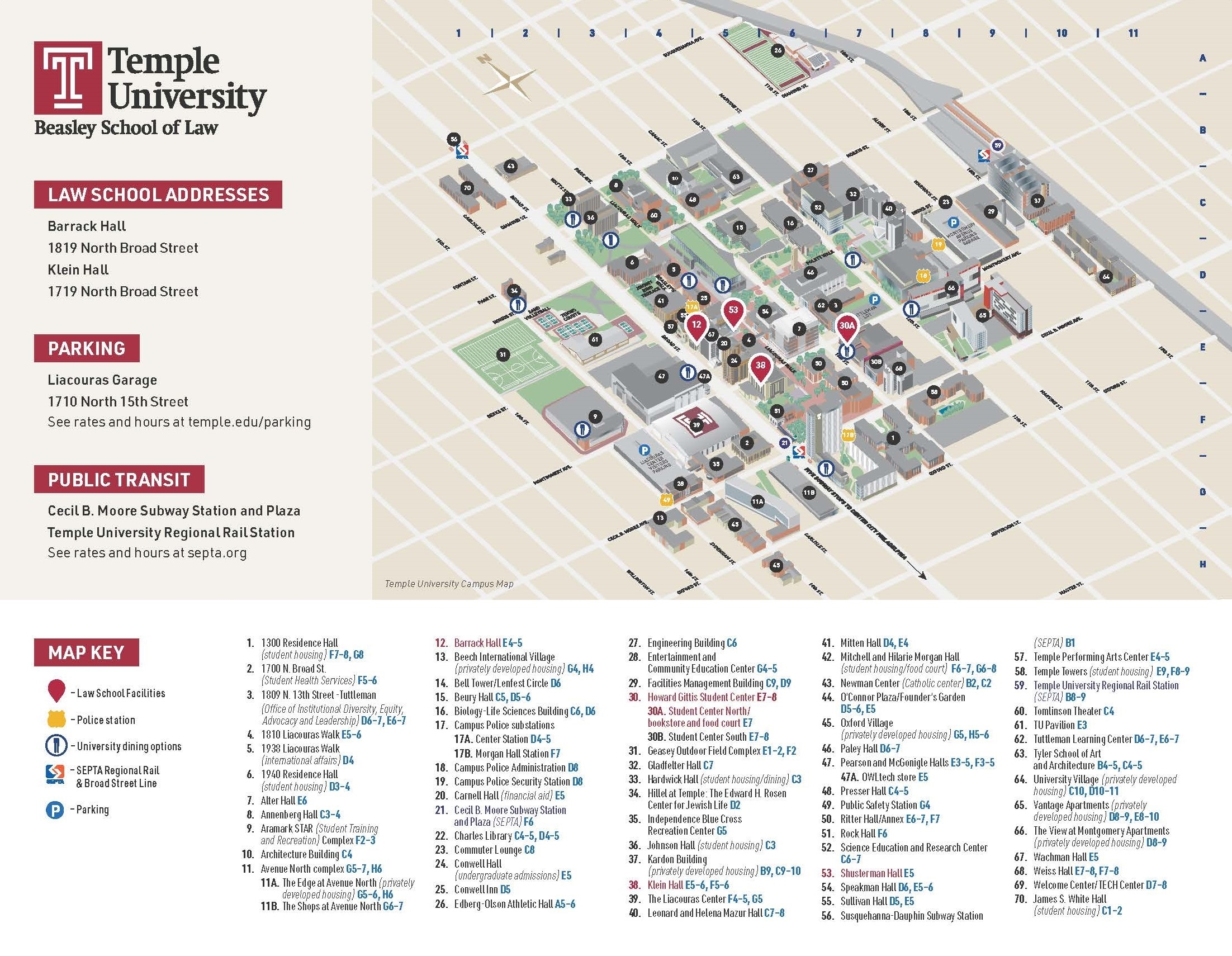 Directions And Parking Temple Law