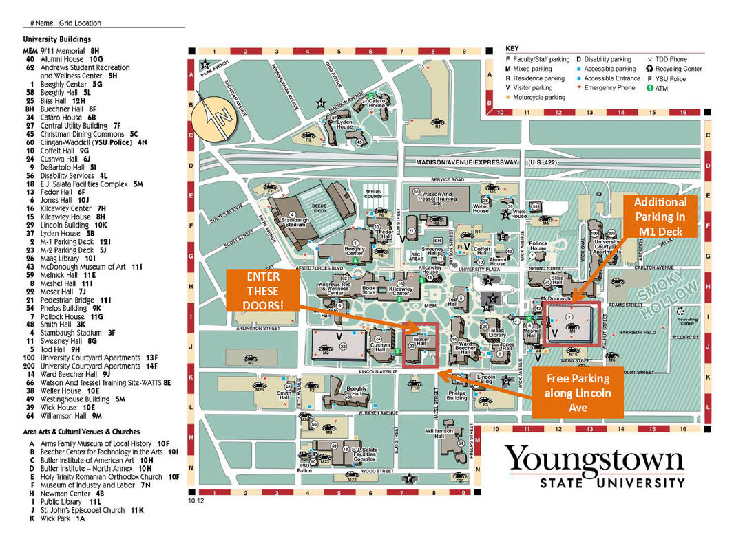 Directions And Parking YSU STEM Showcase Directions And Parking YSU STEM Showcase