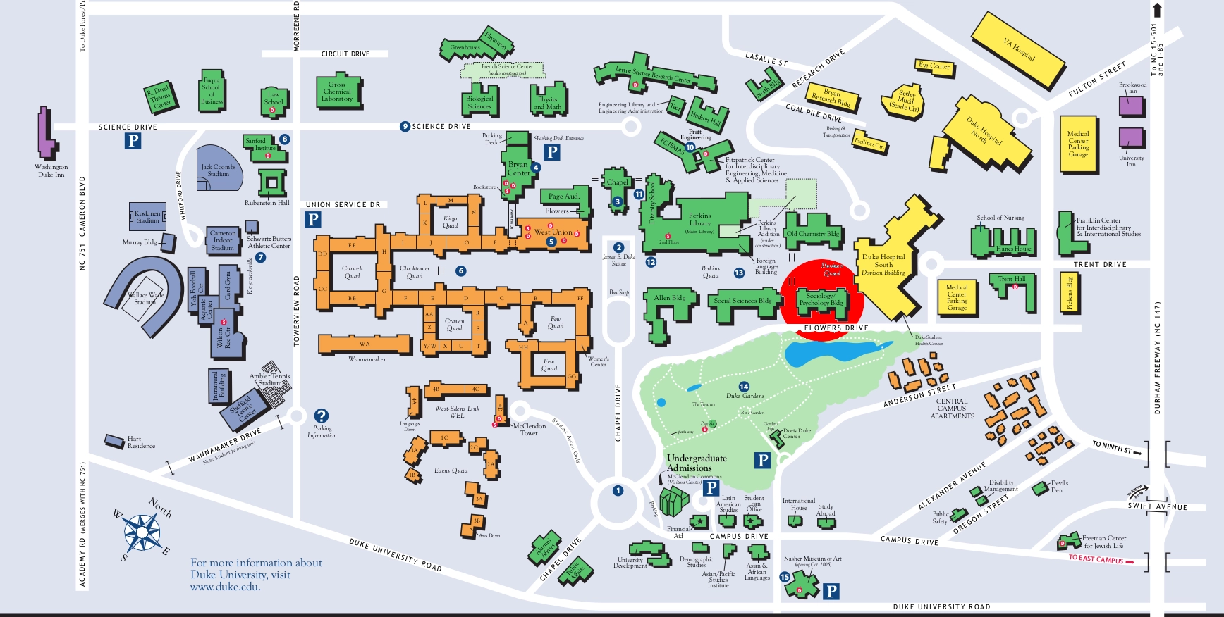 Directions Huettel Laboratory