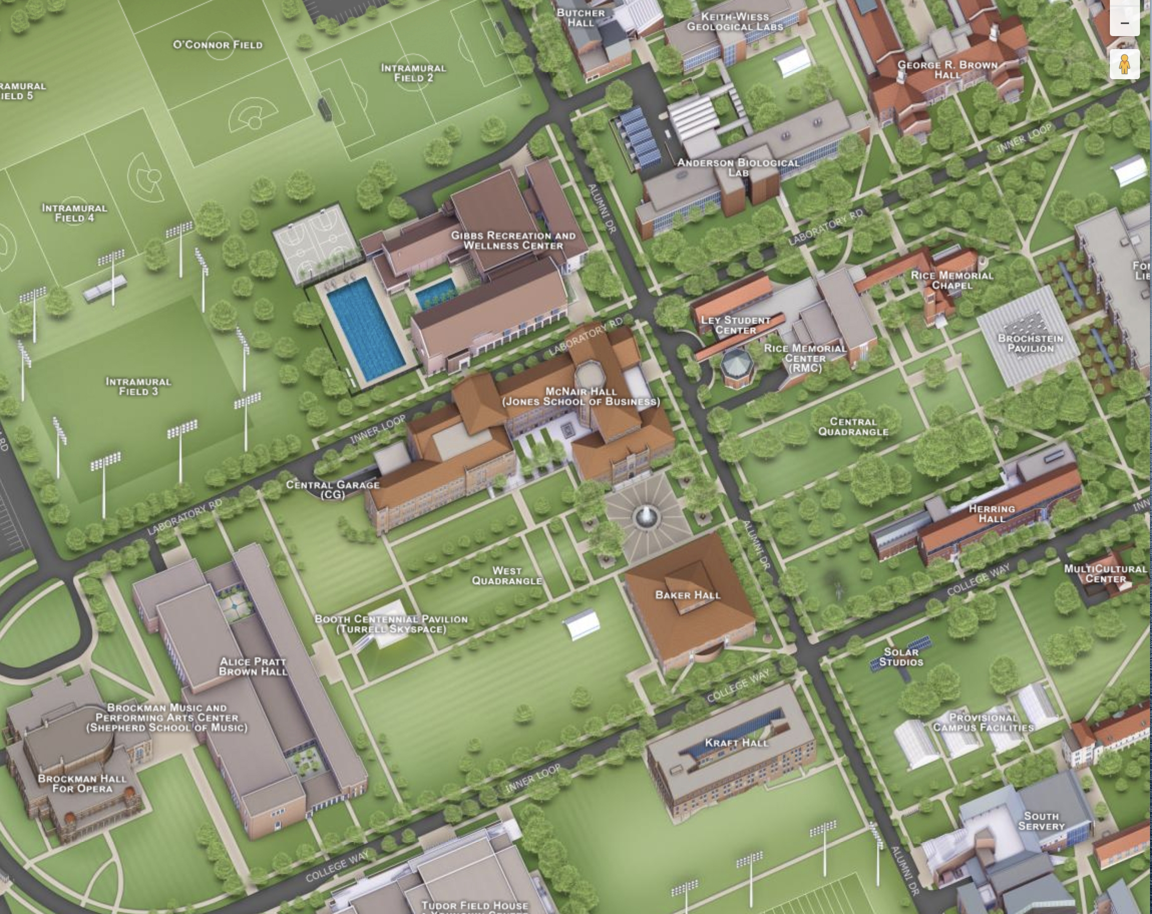 rice university campus map