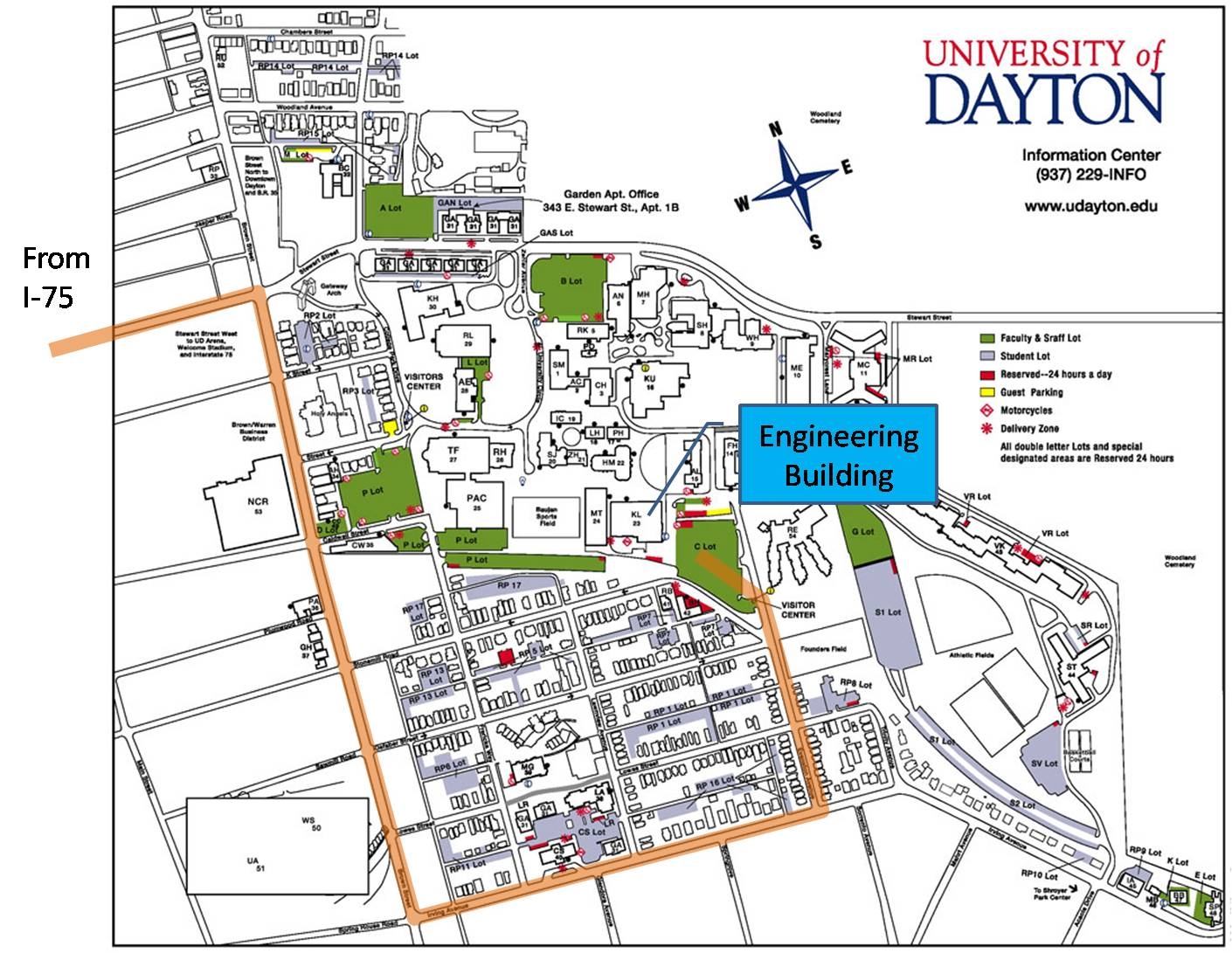 Directions To The Engineering Building