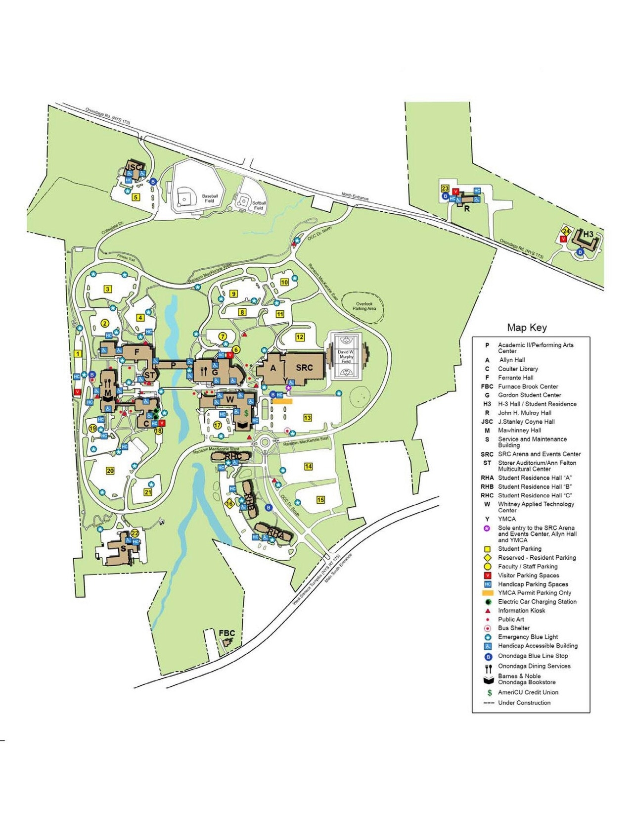 map of occ campus map of occ campus