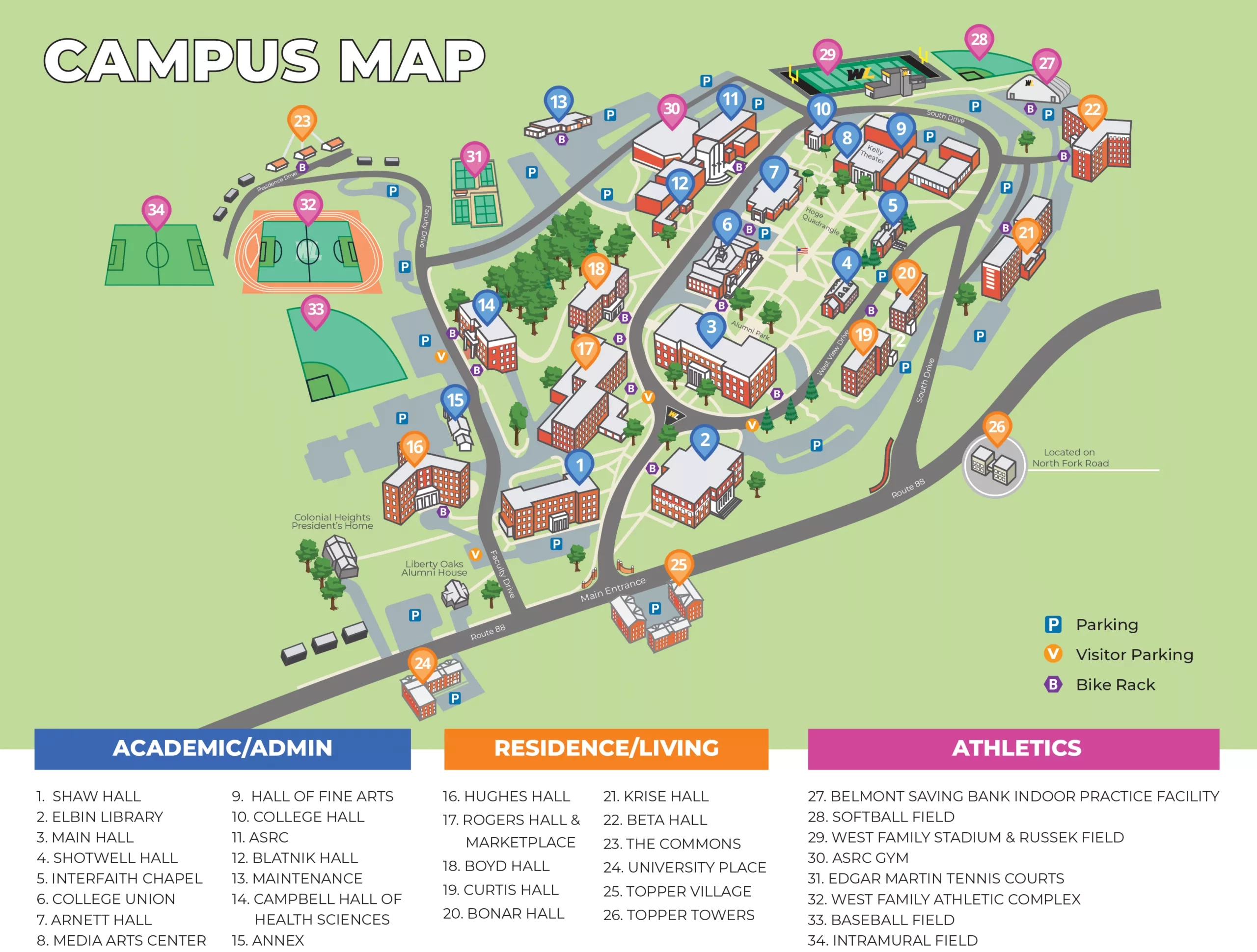 liberty campus map