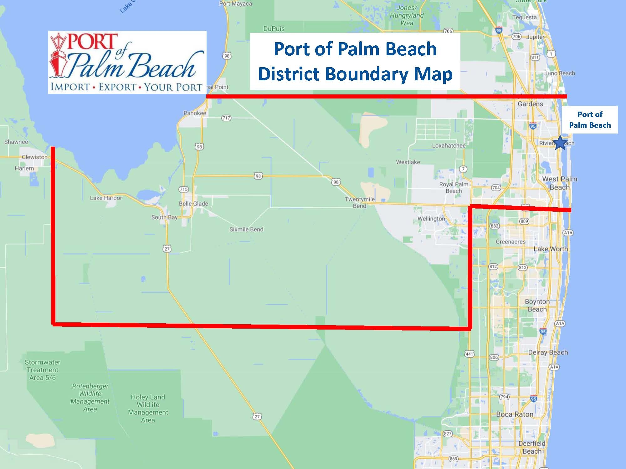 palm beach county on map