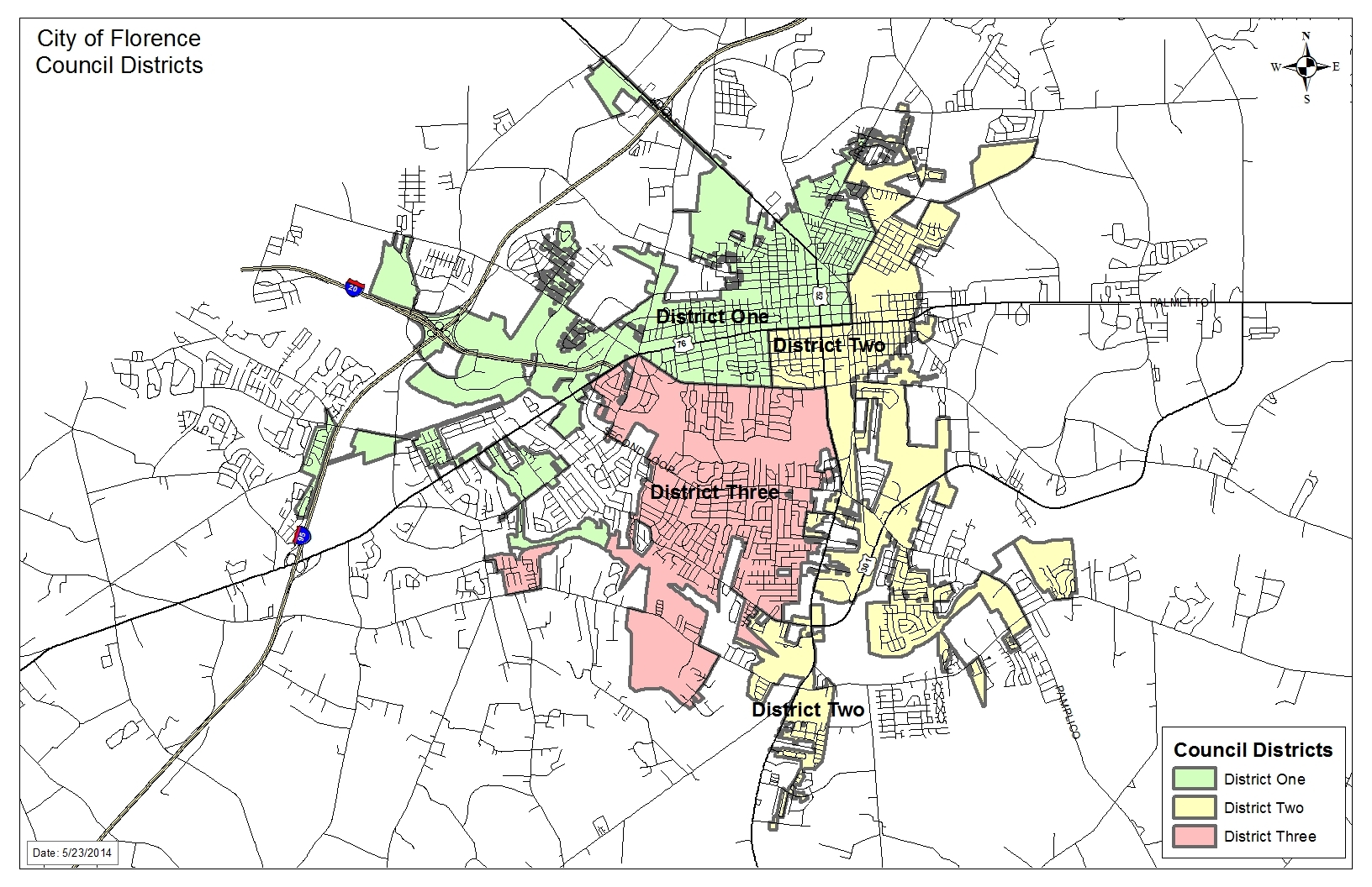 District Map City Of Florence SC