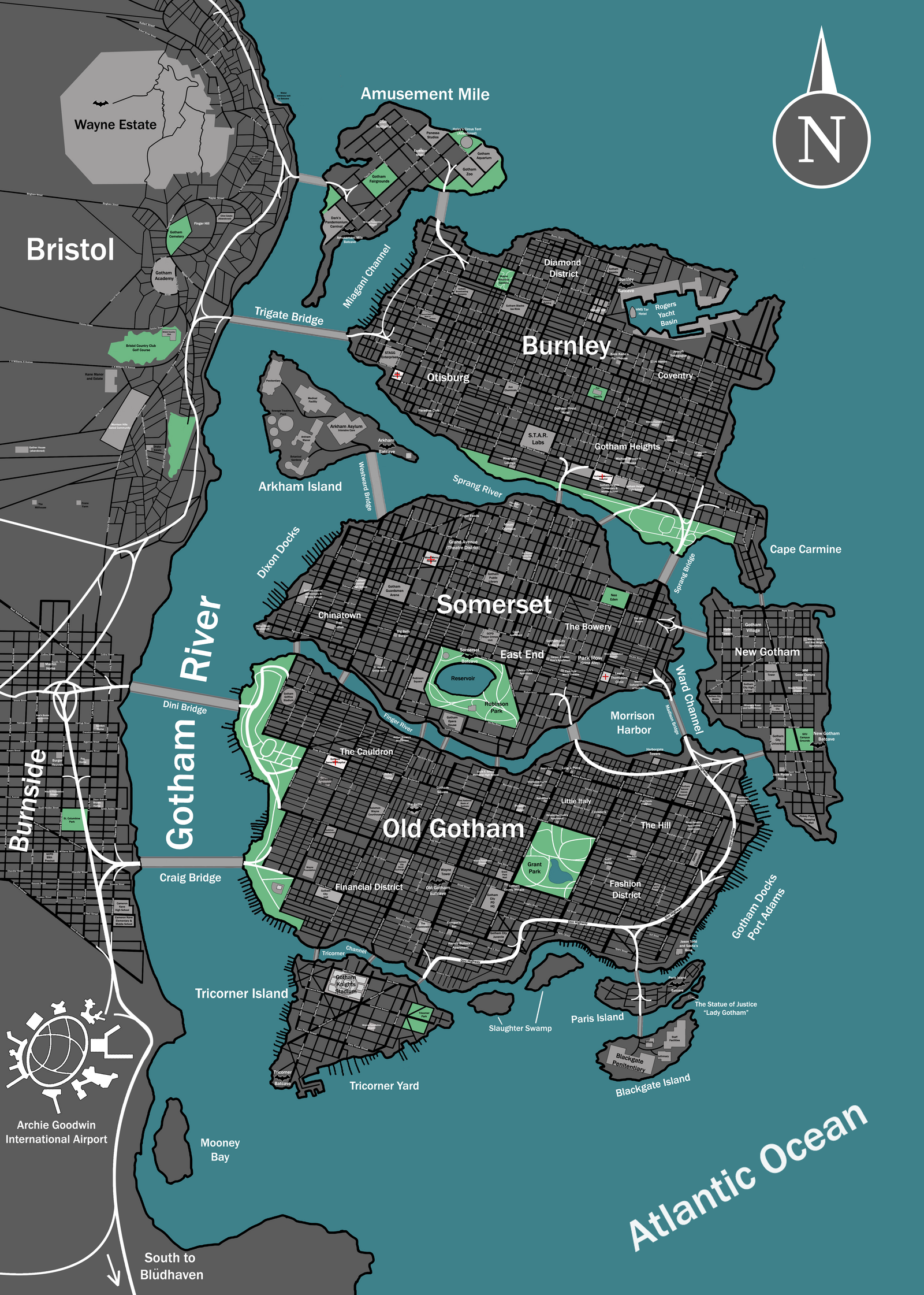 Earth 46 Gotham City Map By AspieCrow On DeviantArt