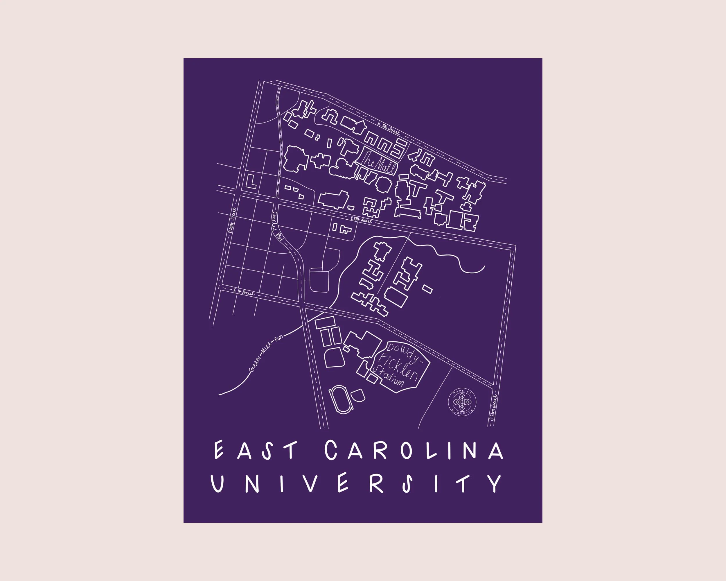 East Carolina University Map Print Minimalist ECU Pirates Wall Art Etsy East Carolina University Map Print Minimalist ECU Pirates Wall Art Etsy