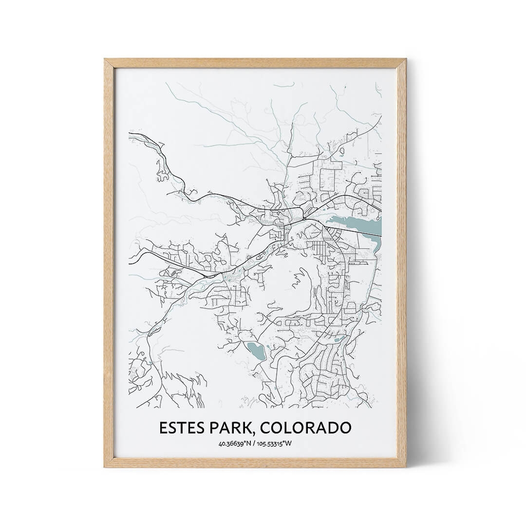 Estes Park Map Poster Your City Map Art Positive Prints Estes Park Map Poster Your City Map Art Positive Prints
