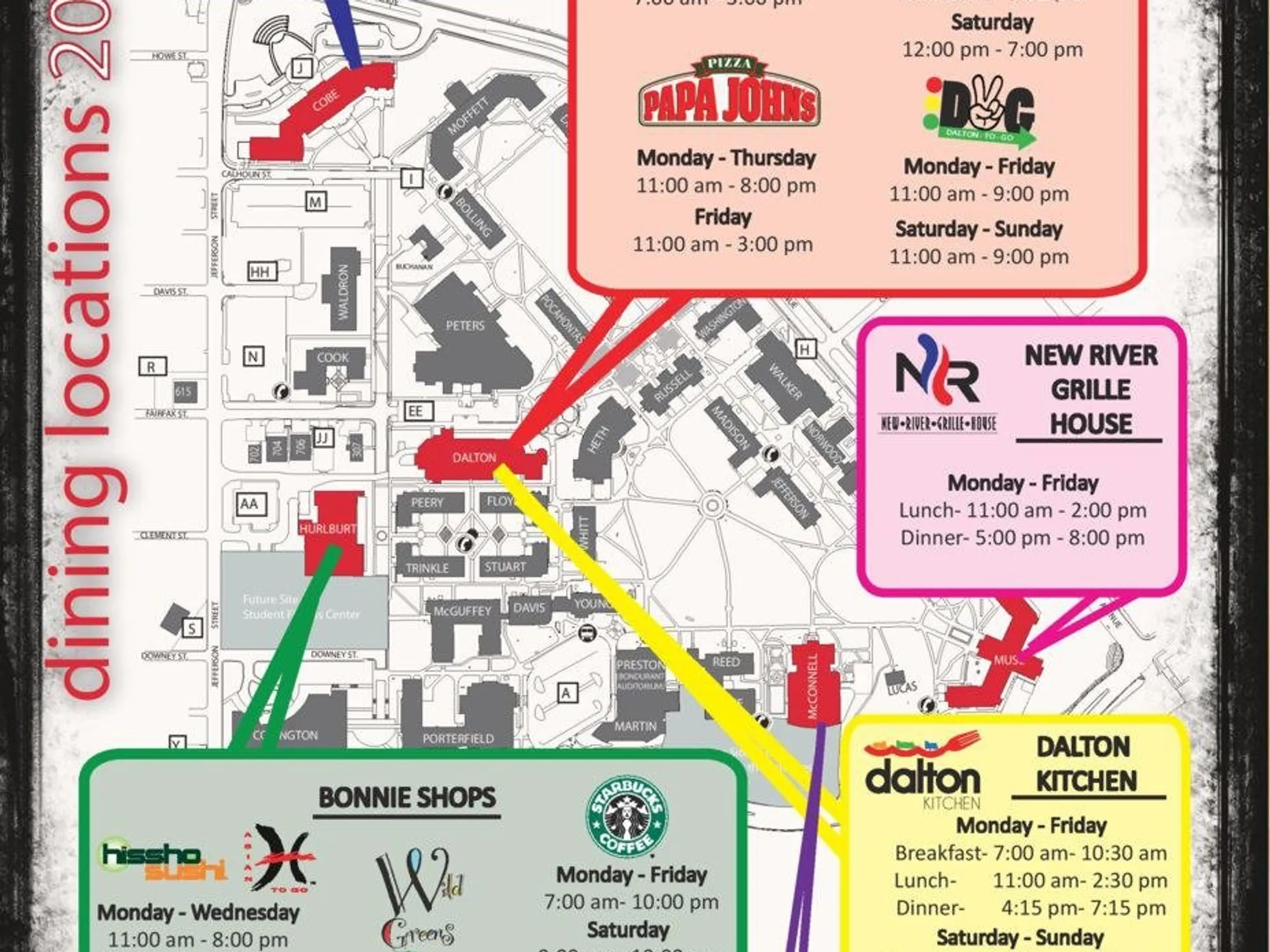radford university campus map