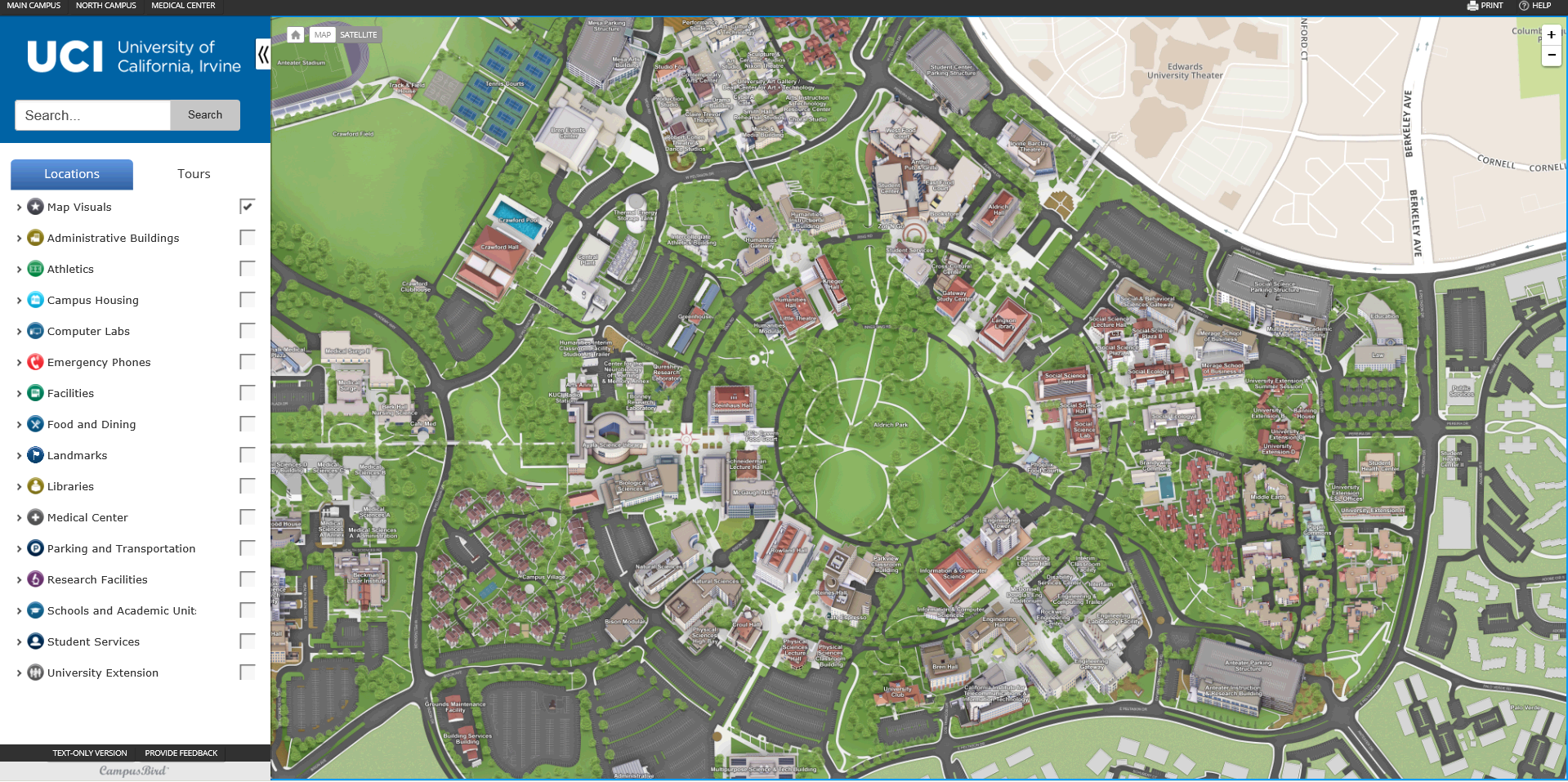 Explore UCI With Our New Campus Map University Of California Irvine