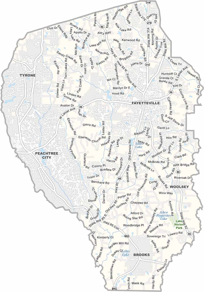 Fayette County Map Georgia US County Maps
