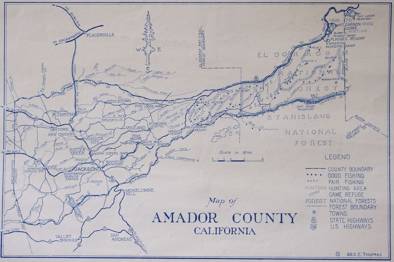 amador county ca map amador county ca map