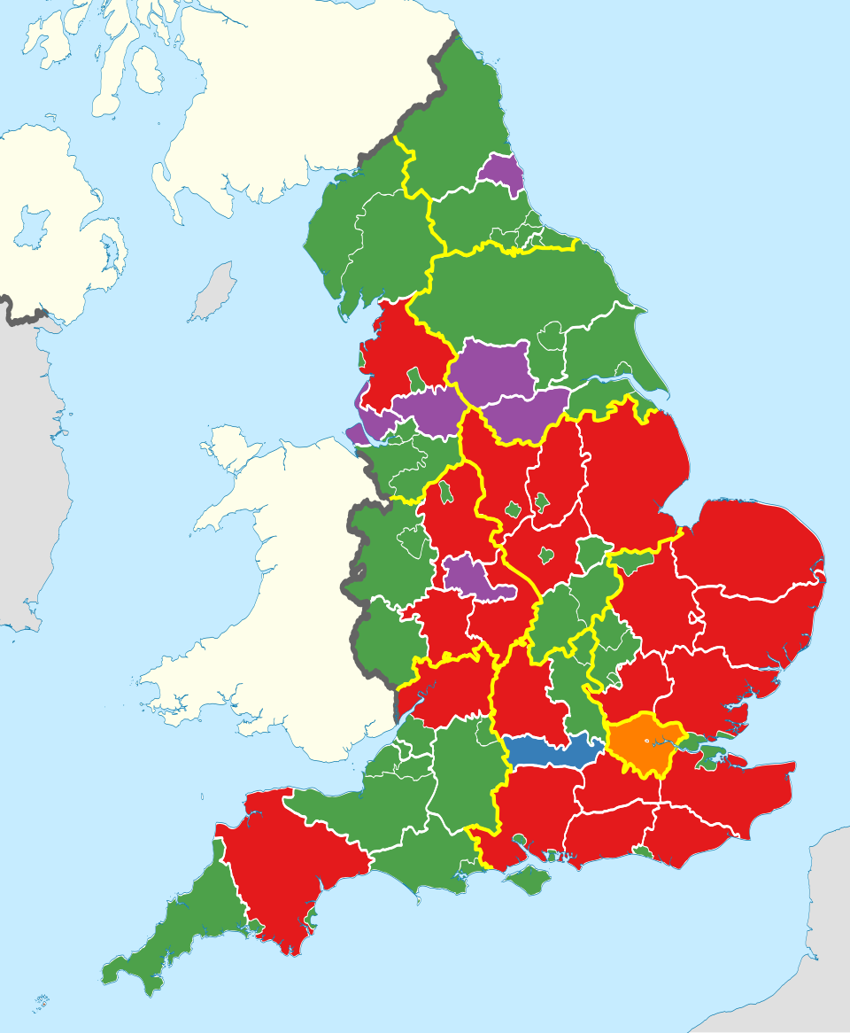 map of the english counties