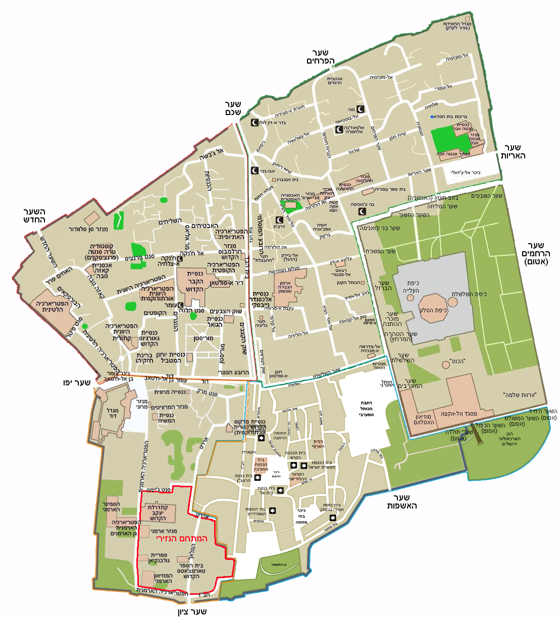 File Map Of Jerusalem The Old City png Wikimedia Commons