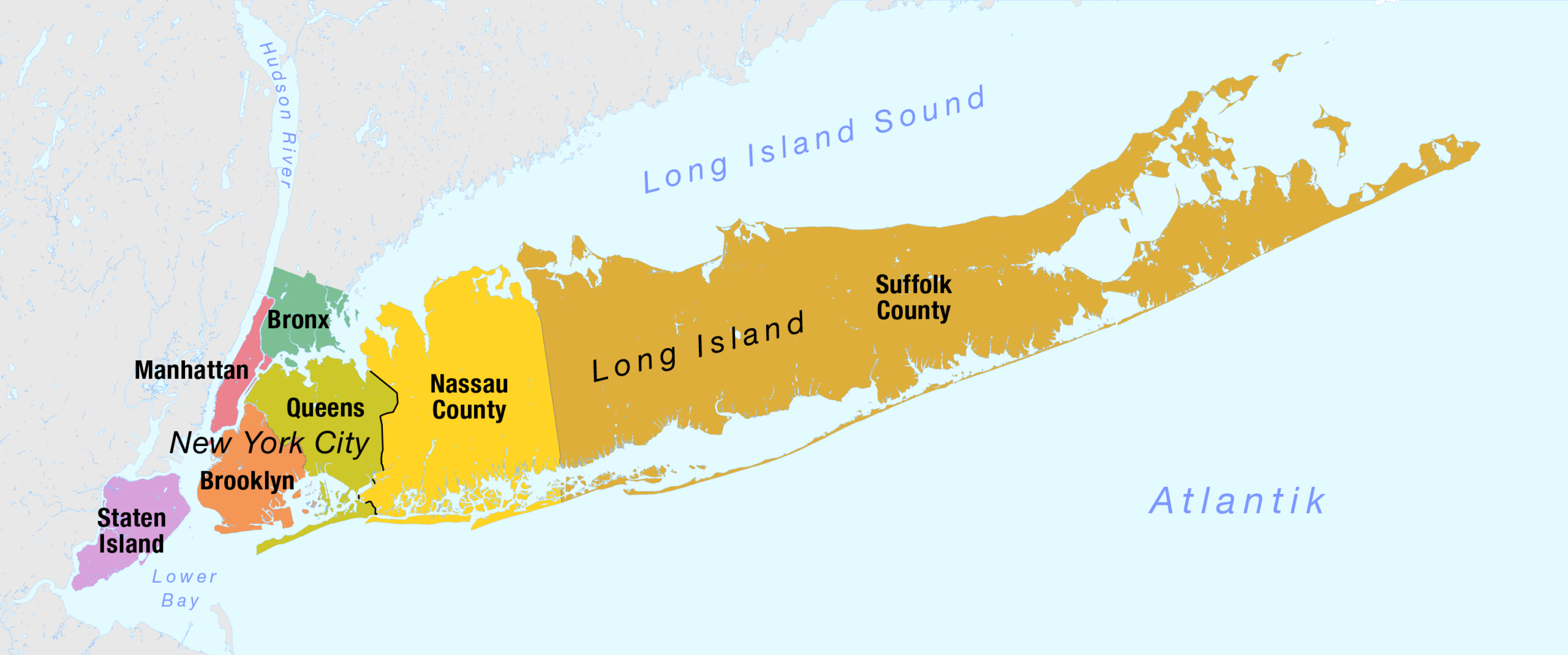 new york city borough map
