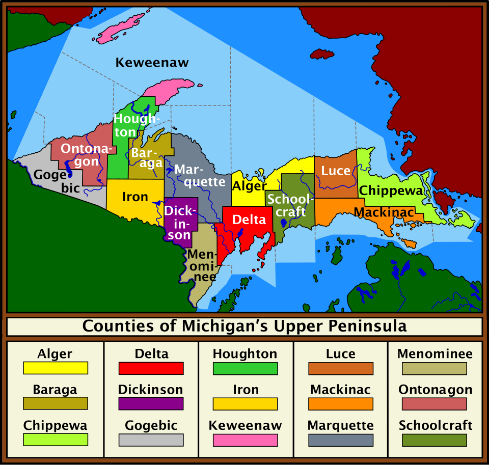 File Upper Peninsula Counties Map svg Wikimedia Commons