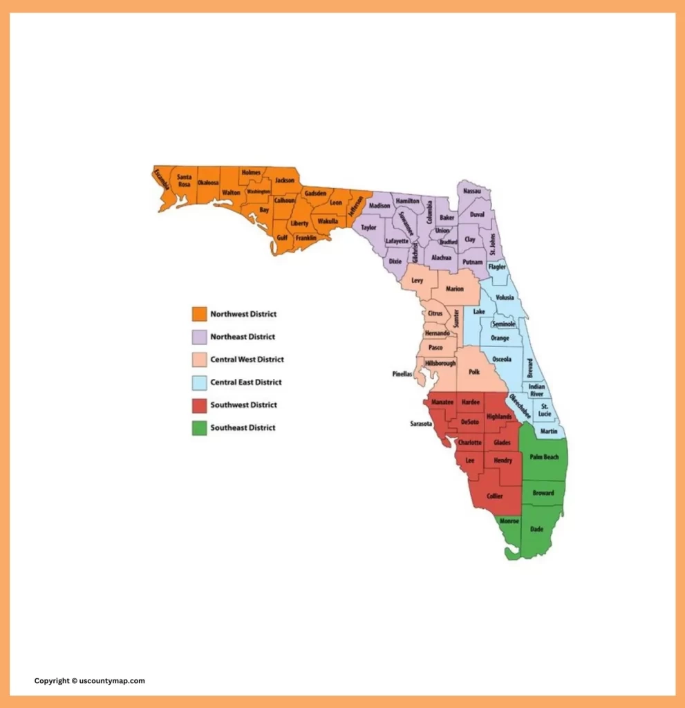 county map of central florida