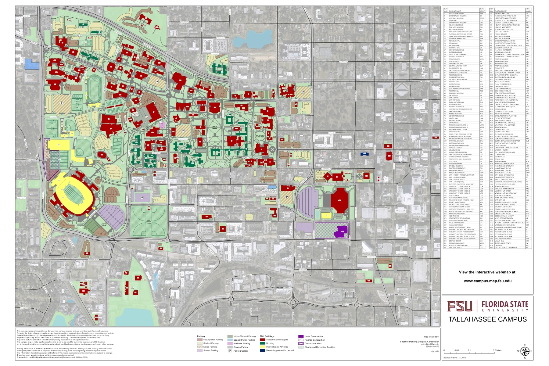fsu main campus map fsu main campus map