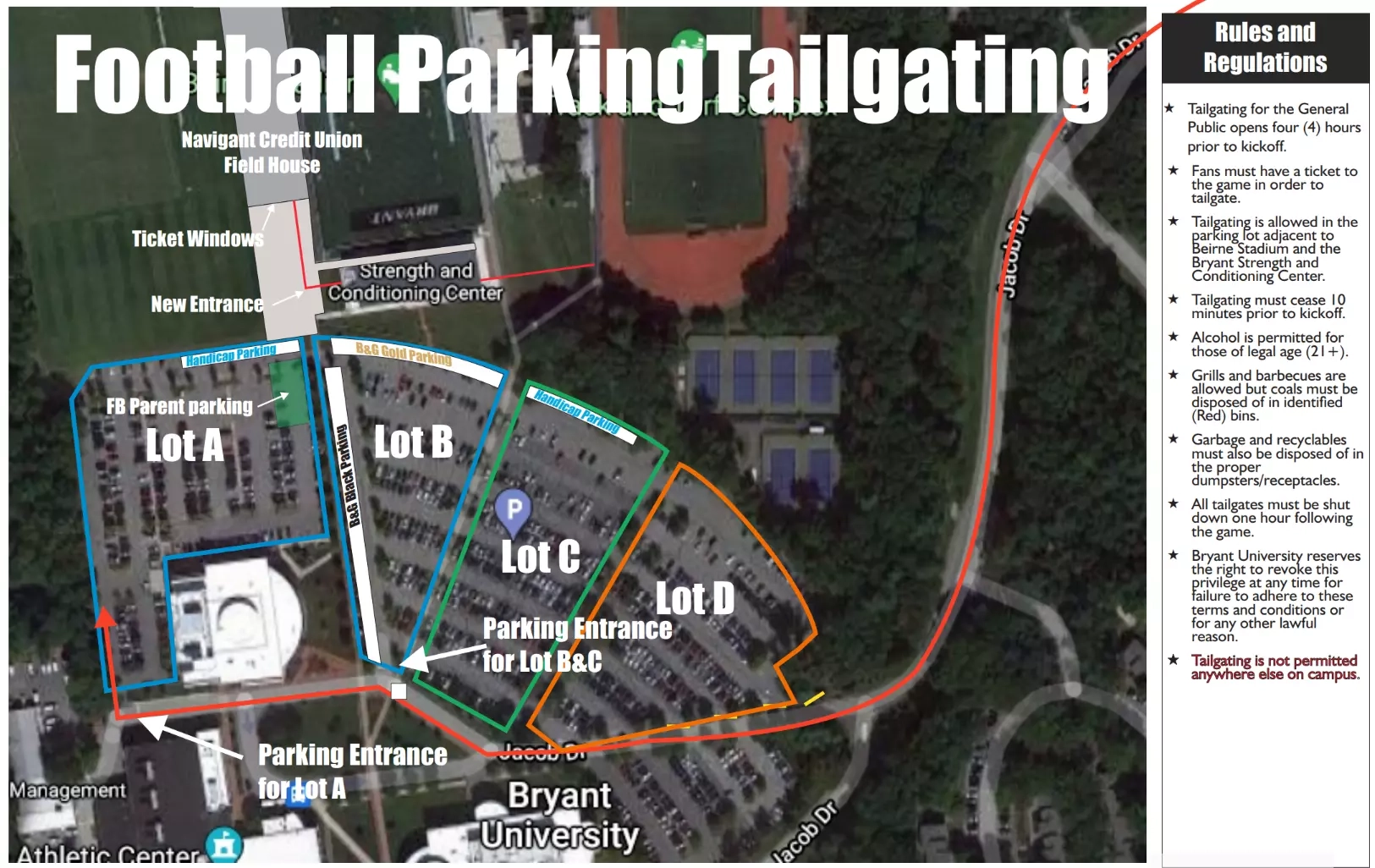 Football Game Day Information Bryant University