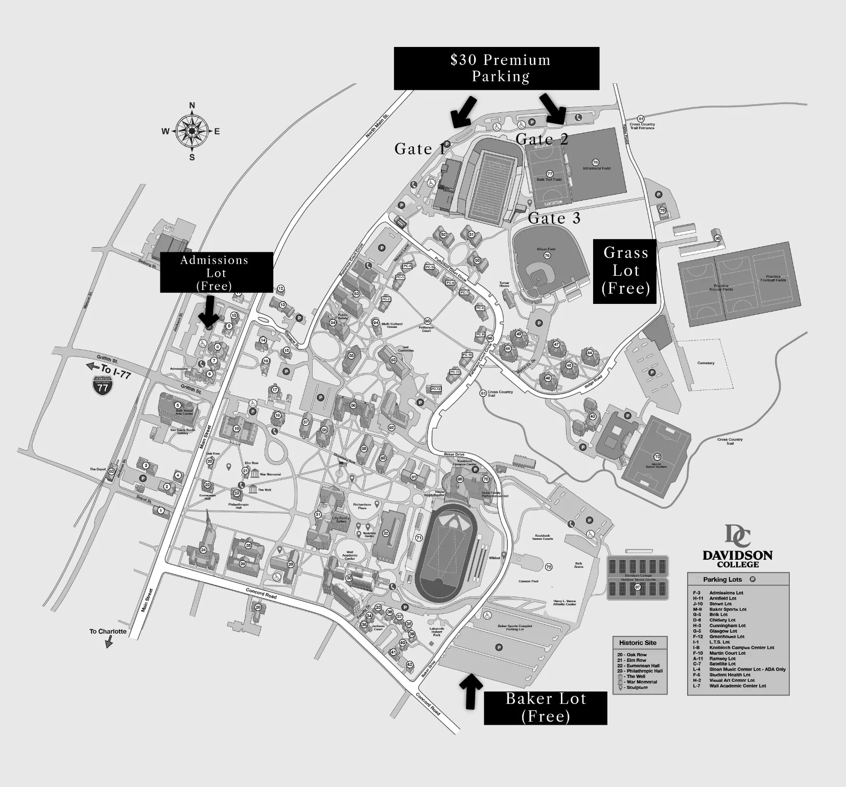davidson campus map davidson campus map