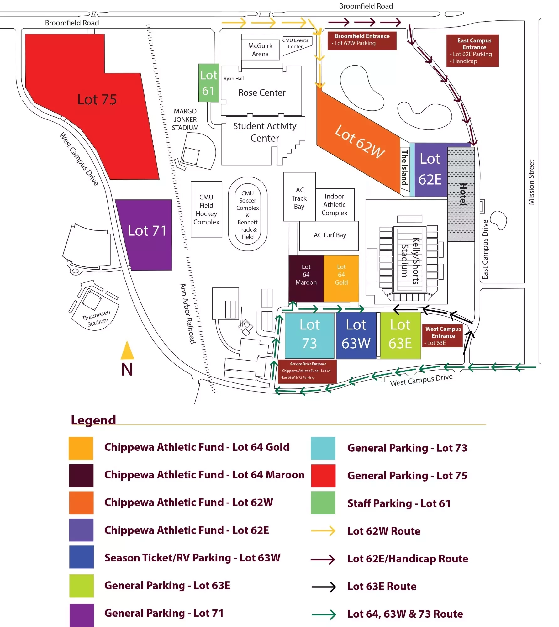 Football Parking Information Central Michigan University Athletics