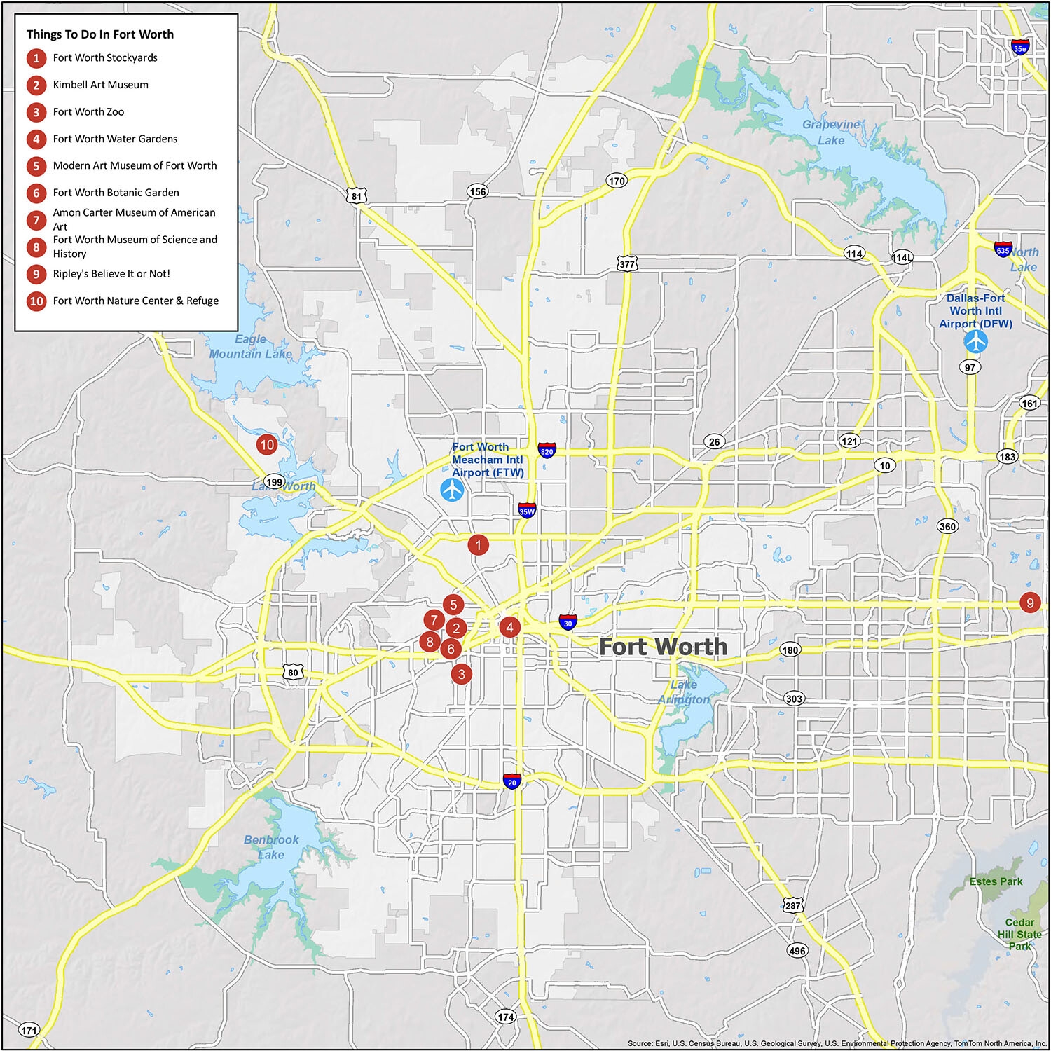 Fort Worth Texas Map GIS Geography