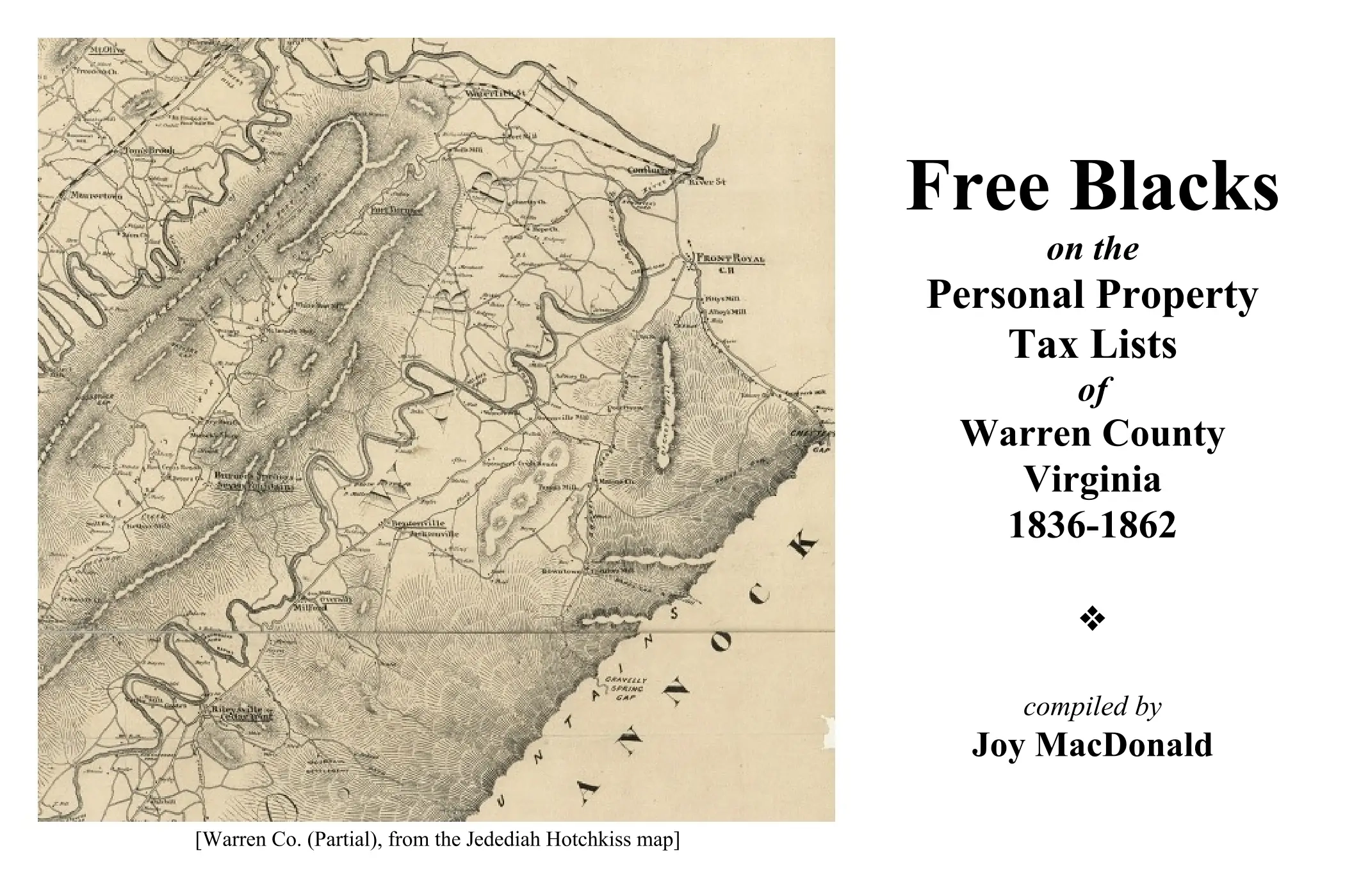 Free Blacks On The Warren County Virginia Personal Property Tax Lists Collector Bookstore