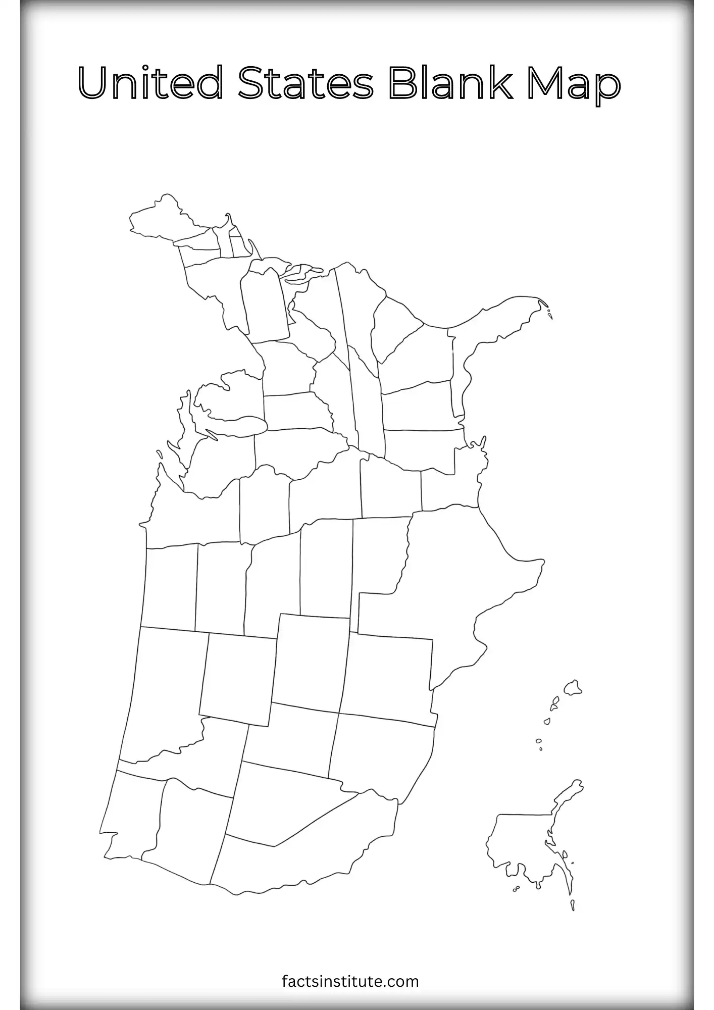 Free Blank US Map Printable Other Goodies The Facts Institute Free Blank US Map Printable Other Goodies The Facts Institute