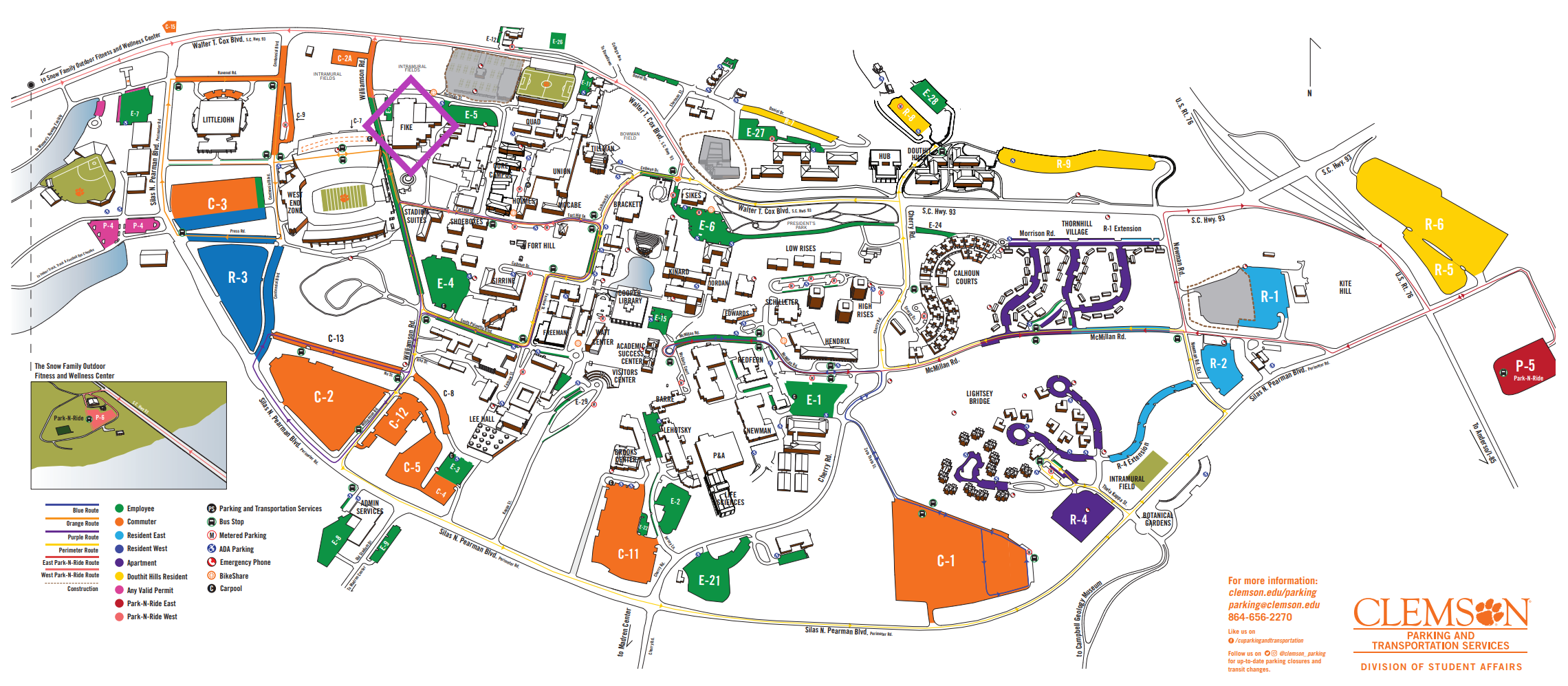 clemson university campus map