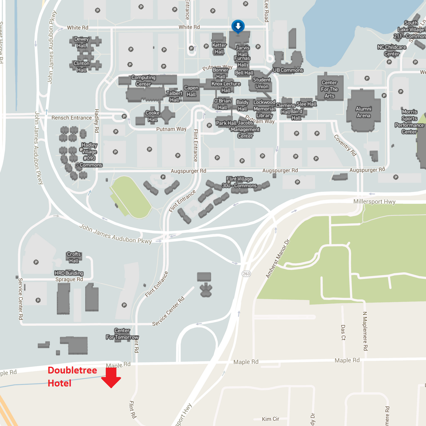 university at buffalo amherst campus map