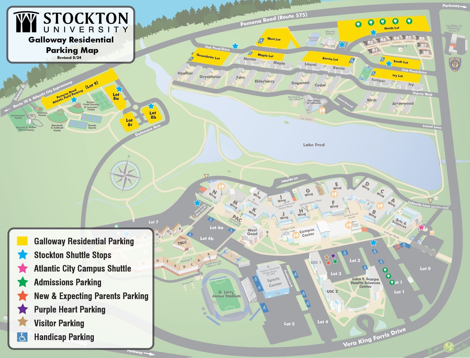 Galloway Campus Parking Galloway Residential Students Parking Transportation Stockton University