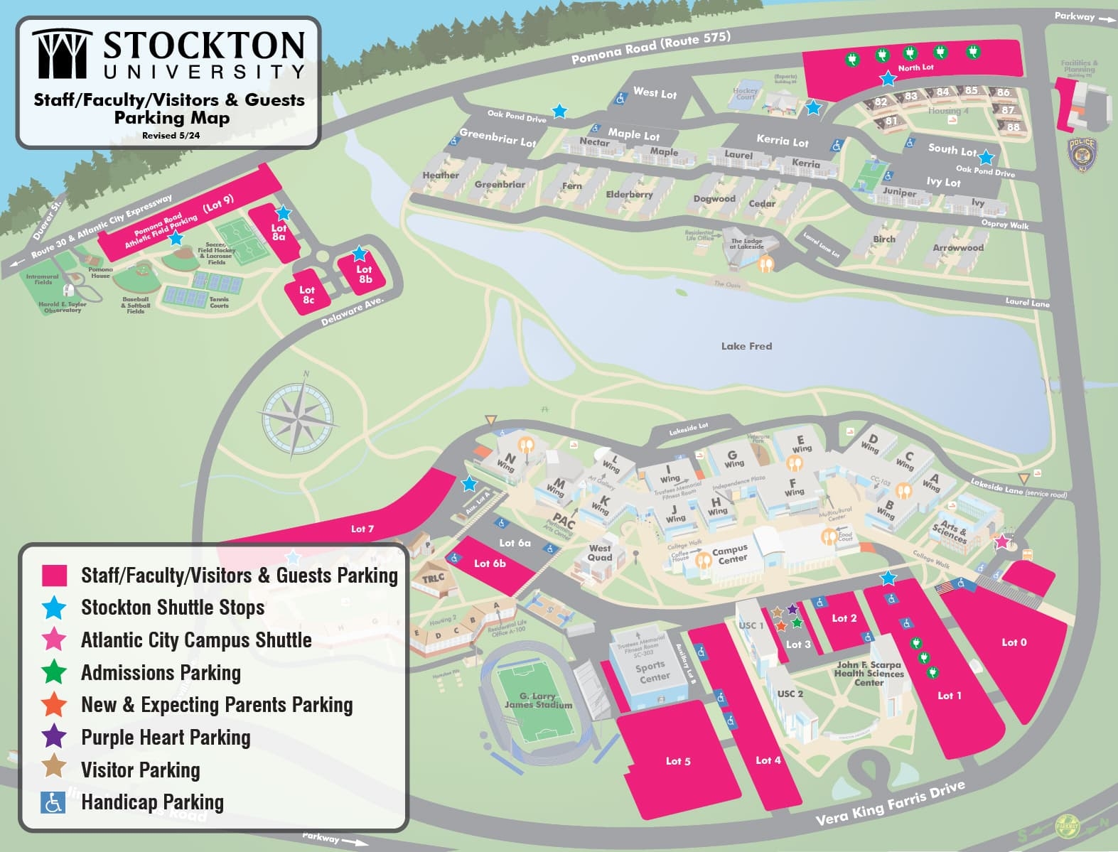 Galloway Campus Parking Visitors Guests Parking Transportation Stockton University