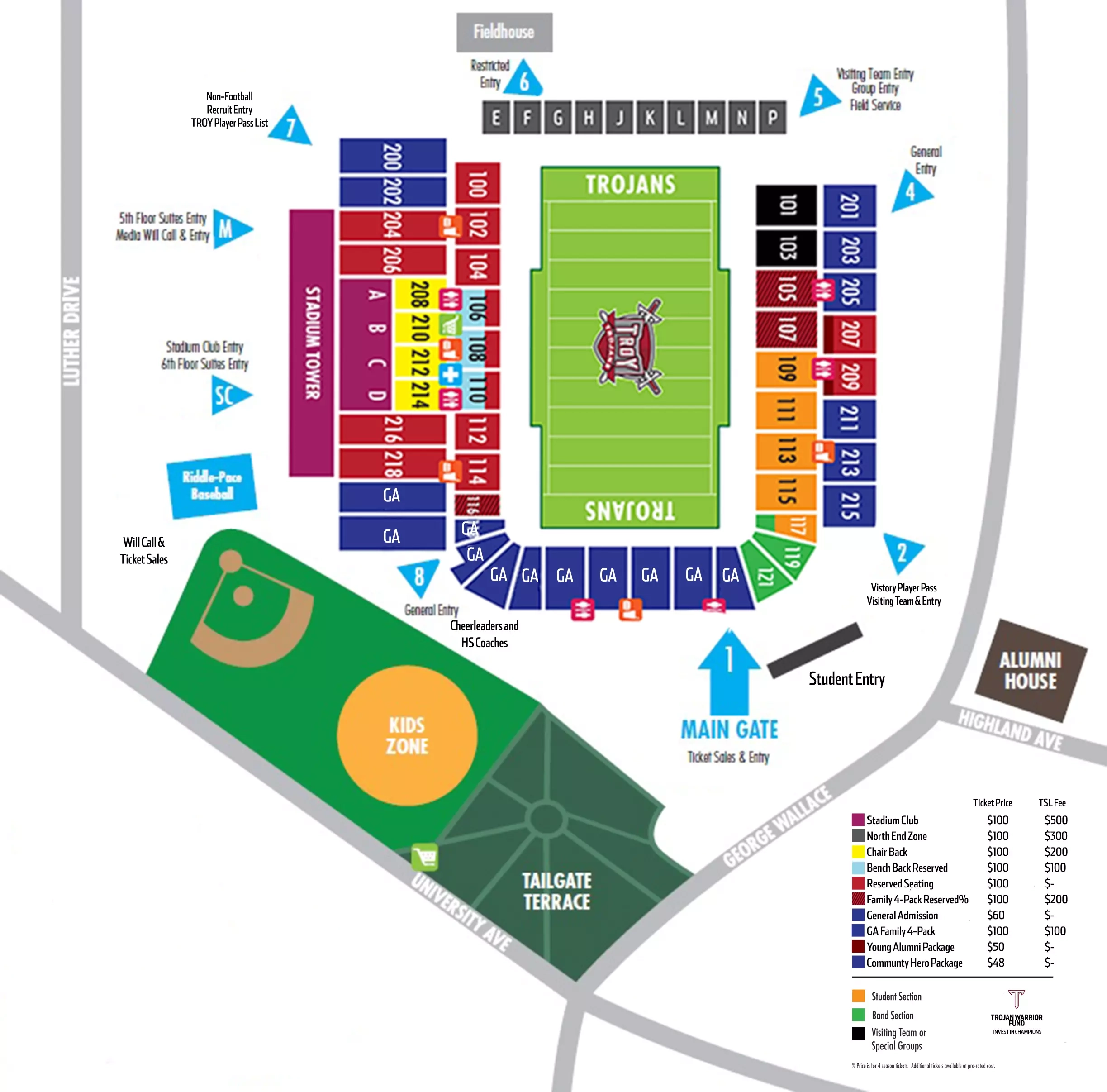 troy university campus map