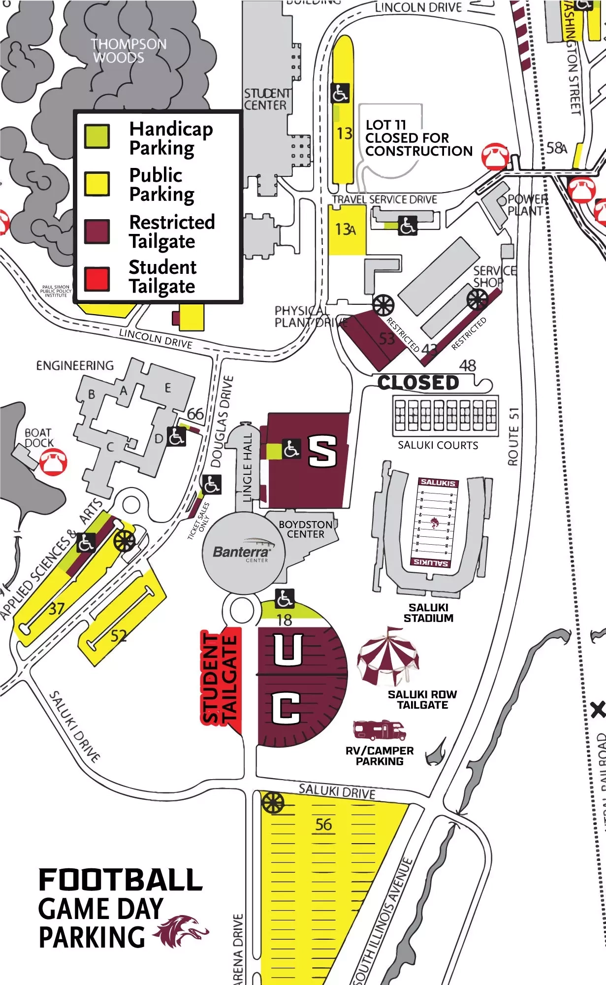 Gameday Parking Tailgating Southern Illinois University Athletics
