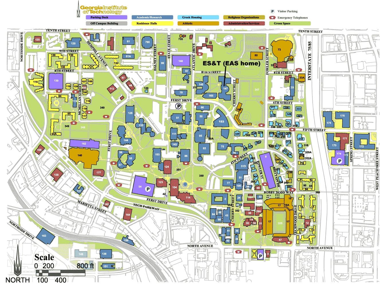 GATECH Map Georgia Institute Of Technology Map United States Of America GATECH Map Georgia Institute Of Technology Map United States Of America