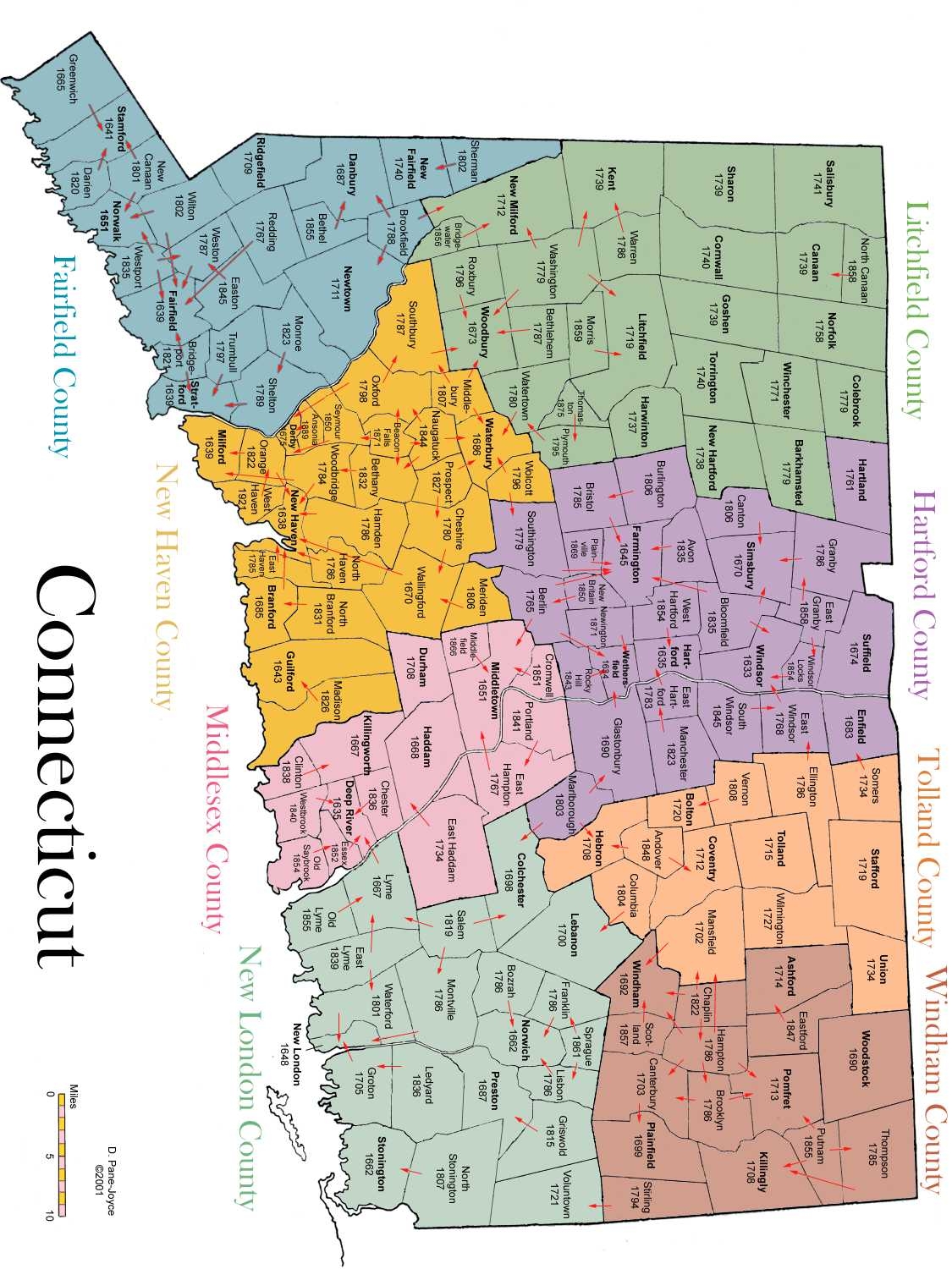 map of connecticut counties and towns