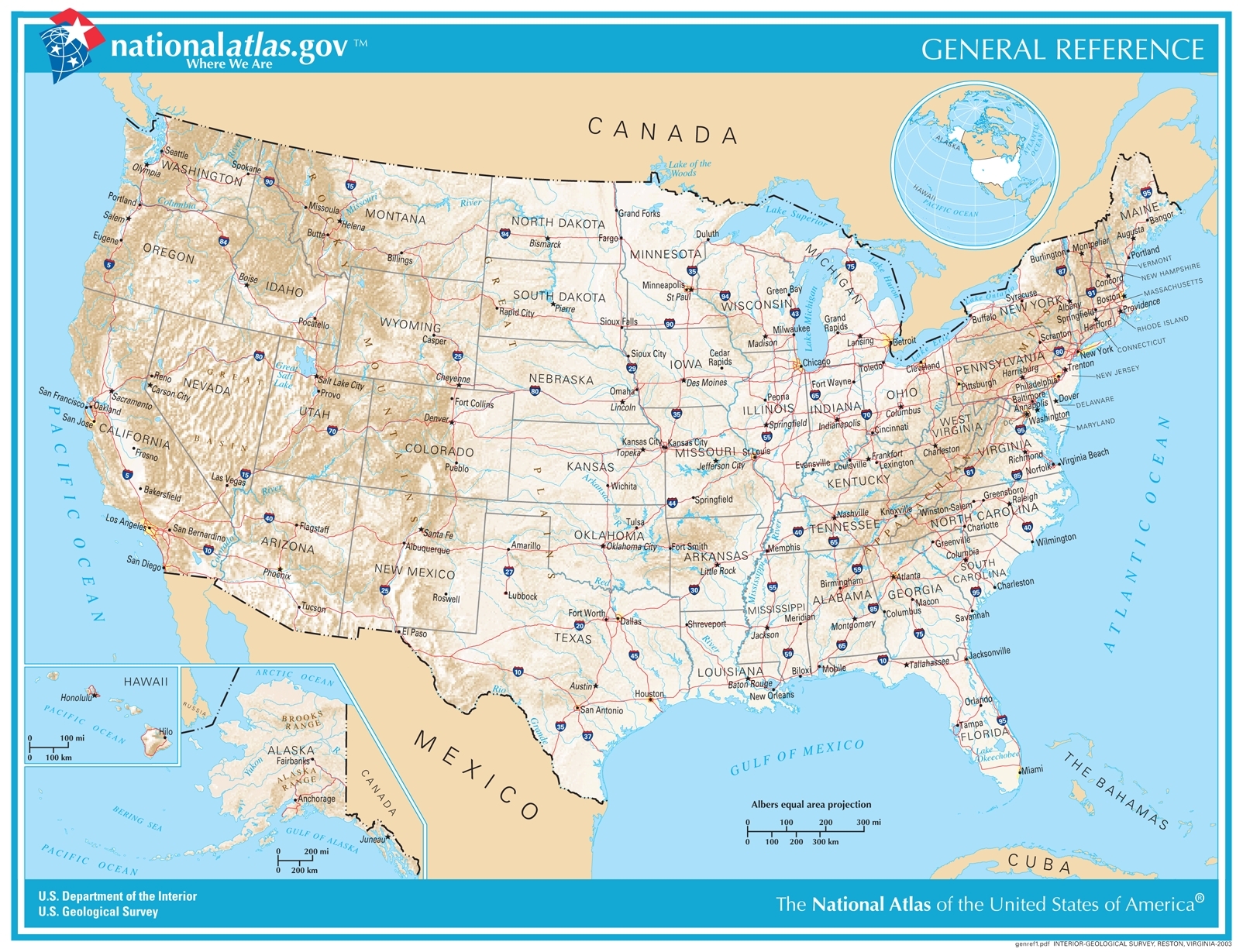 printable road map of the united states