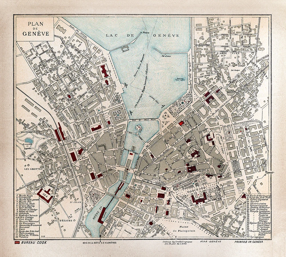 Geneva Switzerland Map Plan De Geneve Stomping Grounds