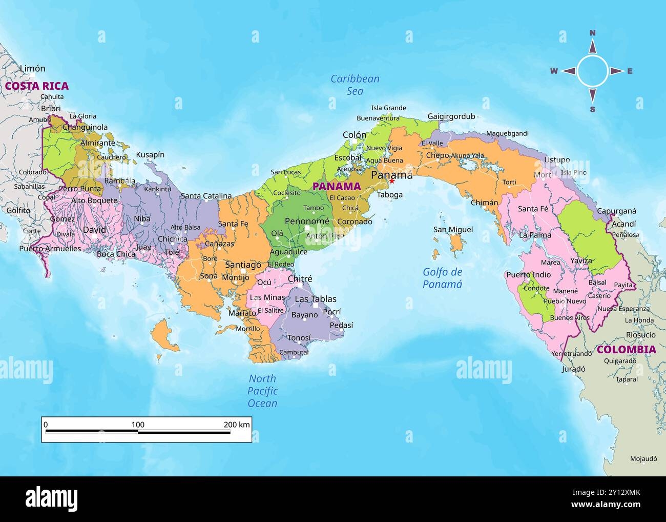 panama map with cities panama map with cities