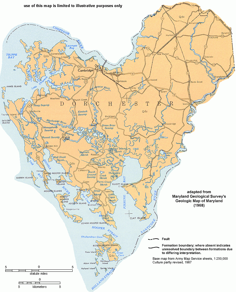 Geologic Maps Of Maryland Dorchester County