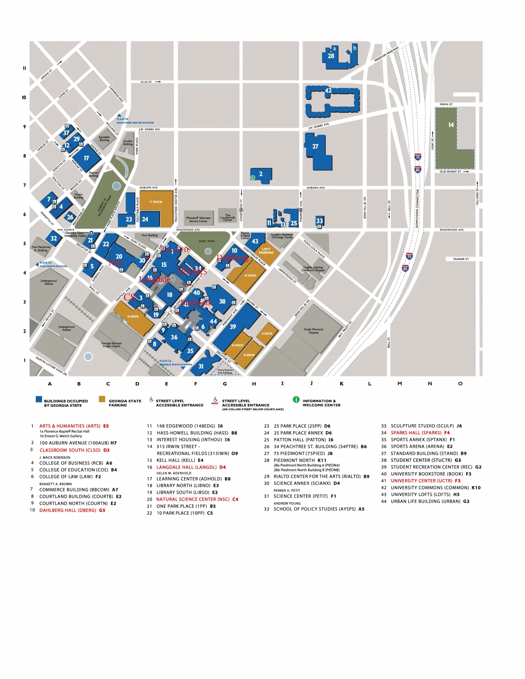 Georgia State University Campus Map 2024 All Maps Georgia State University Campus Map 2024 All Maps