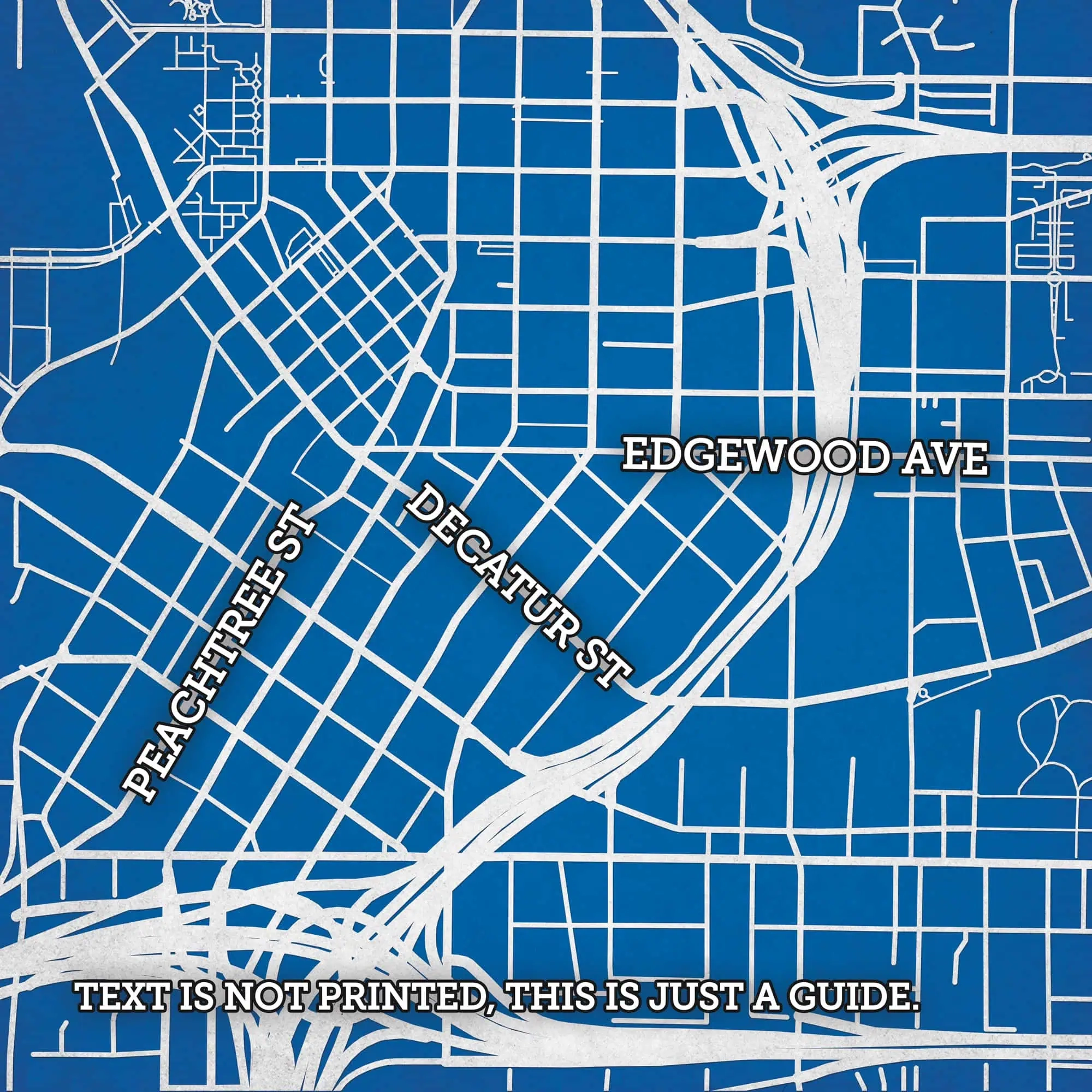 Georgia State University Campus Map Art By City Prints The Map Shop