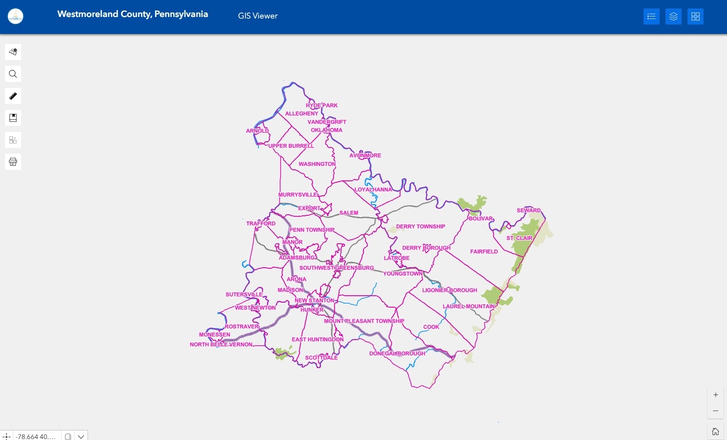 GIS Mapping System New Florence Borough