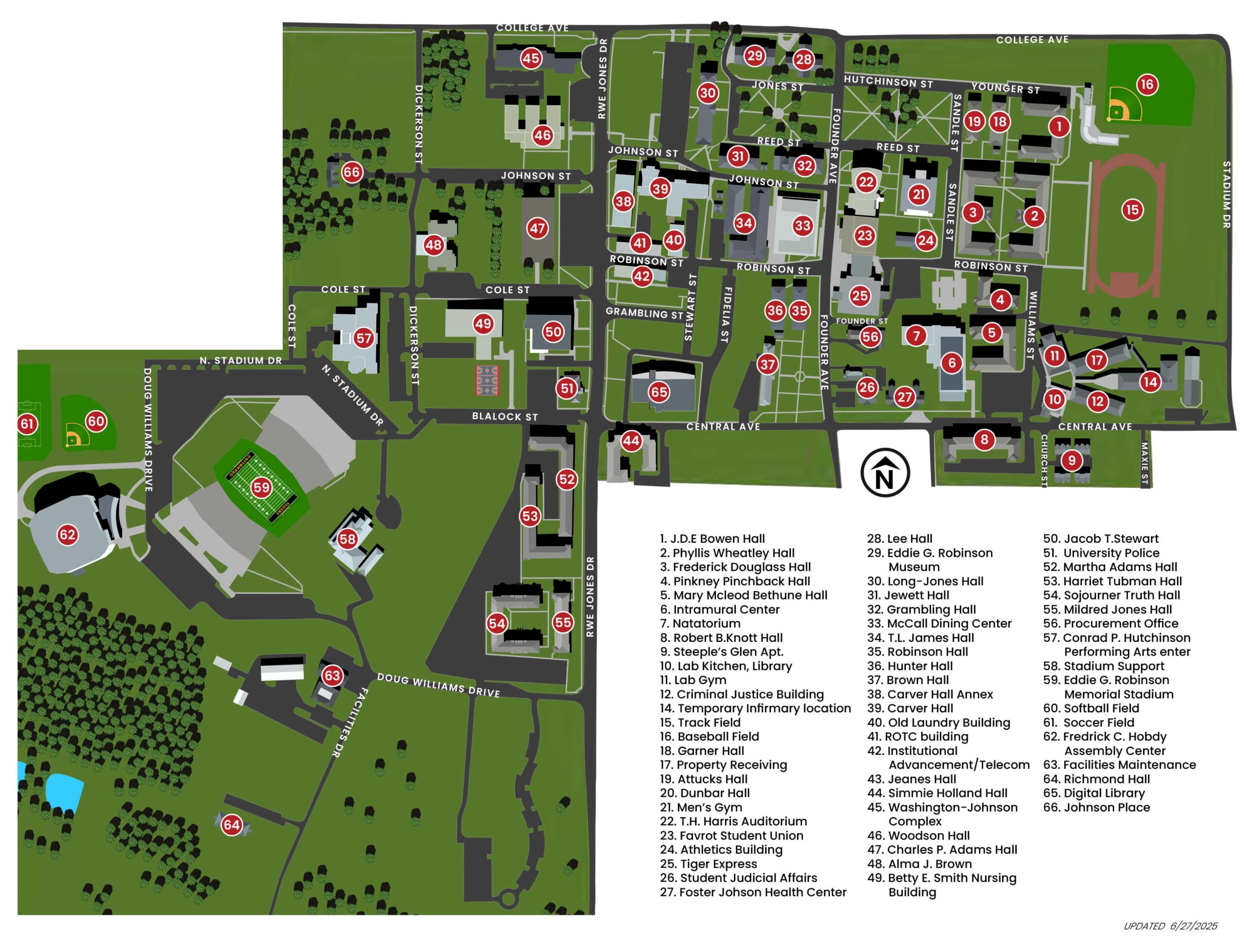 Grambling State University Campus Map Grambling State University Campus Map