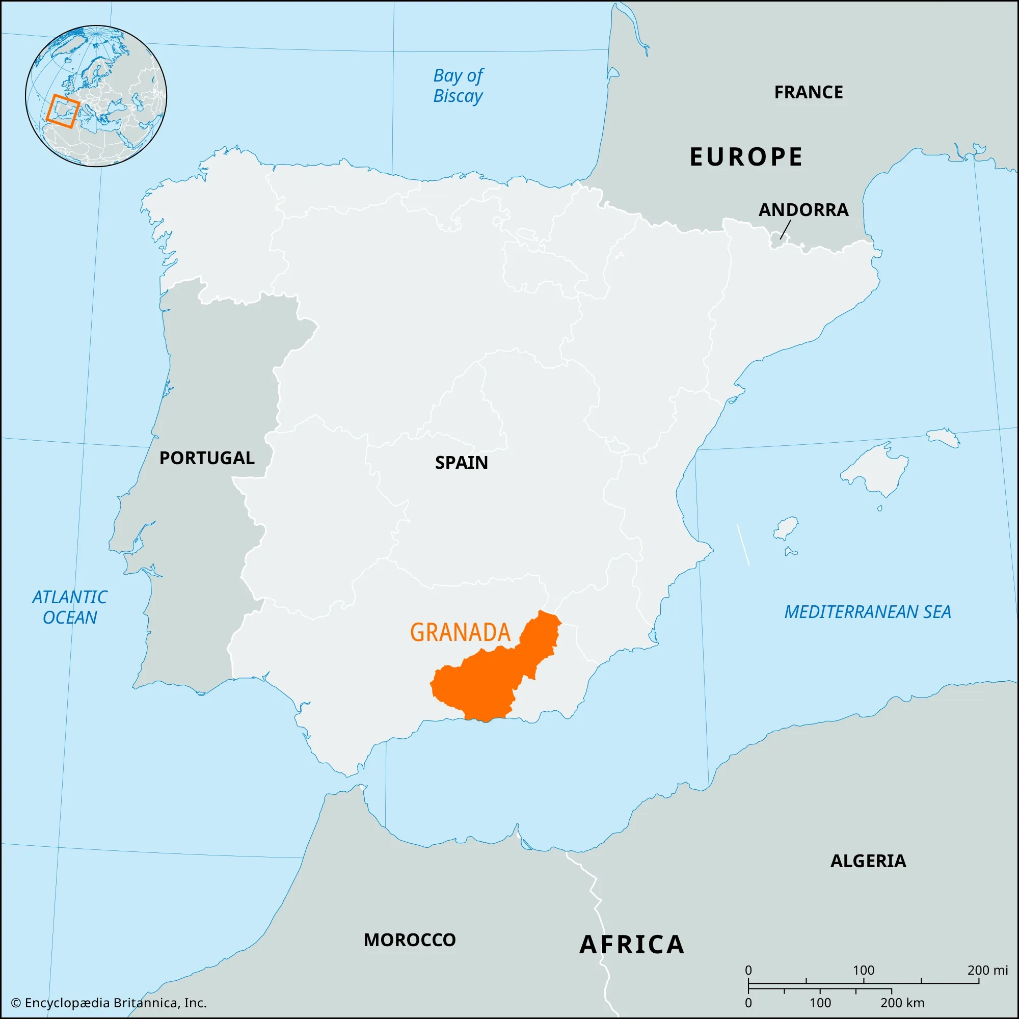 Granada Spain Map History Population Britannica