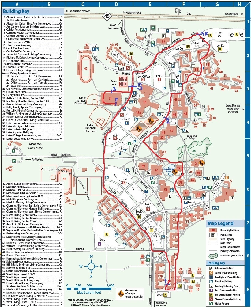 gvsu campus map allendale