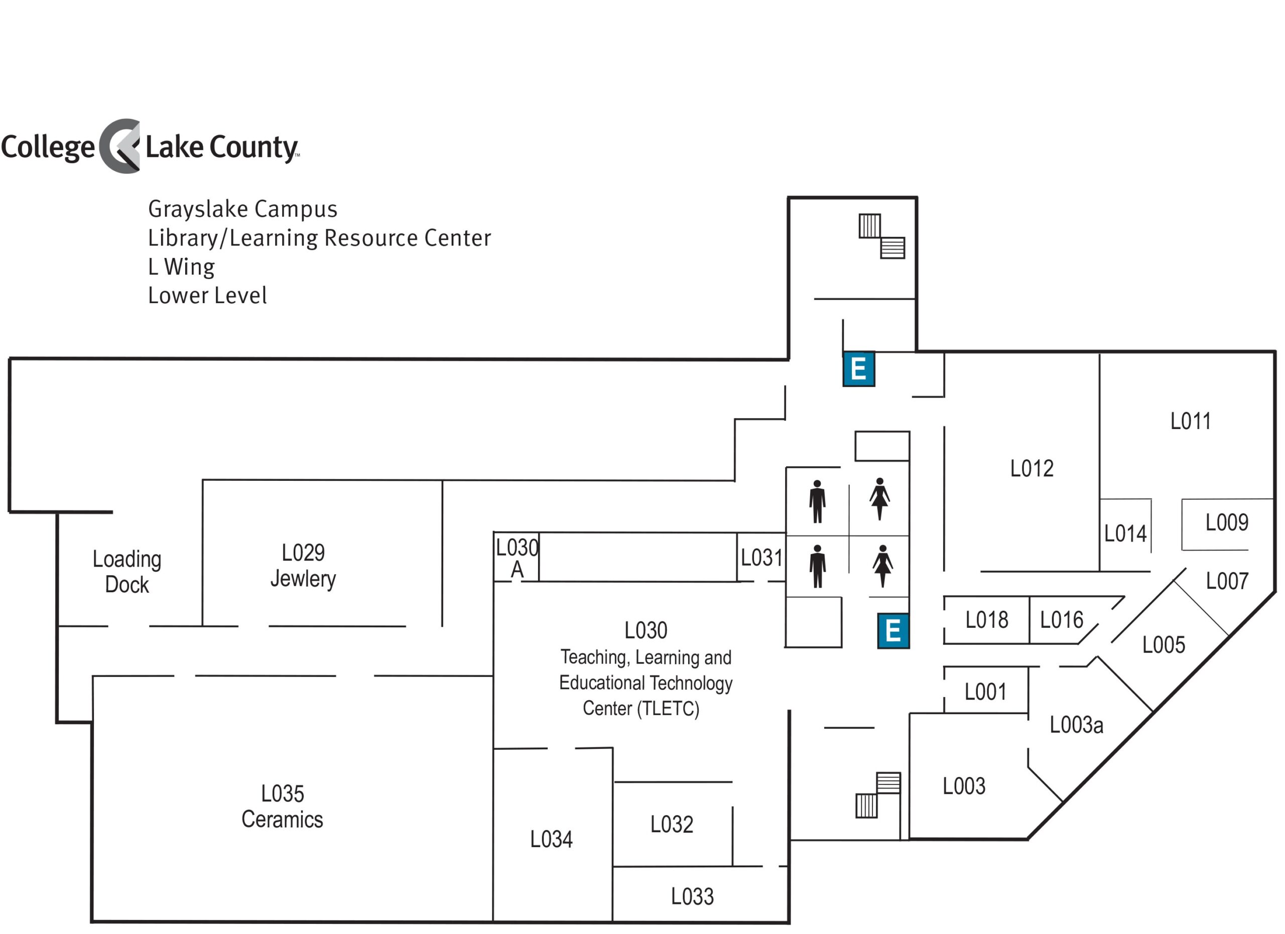 Grayslake Campus Map L Wing Lower Level College Of Lake County Grayslake Campus Map L Wing Lower Level College Of Lake County